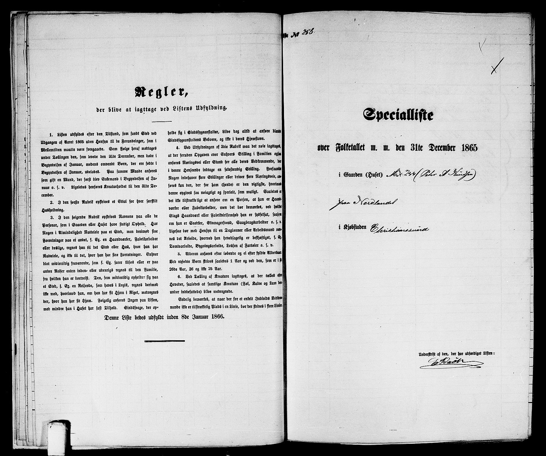 RA, Folketelling 1865 for 1503B Kristiansund prestegjeld, Kristiansund kjøpstad, 1865, s. 529