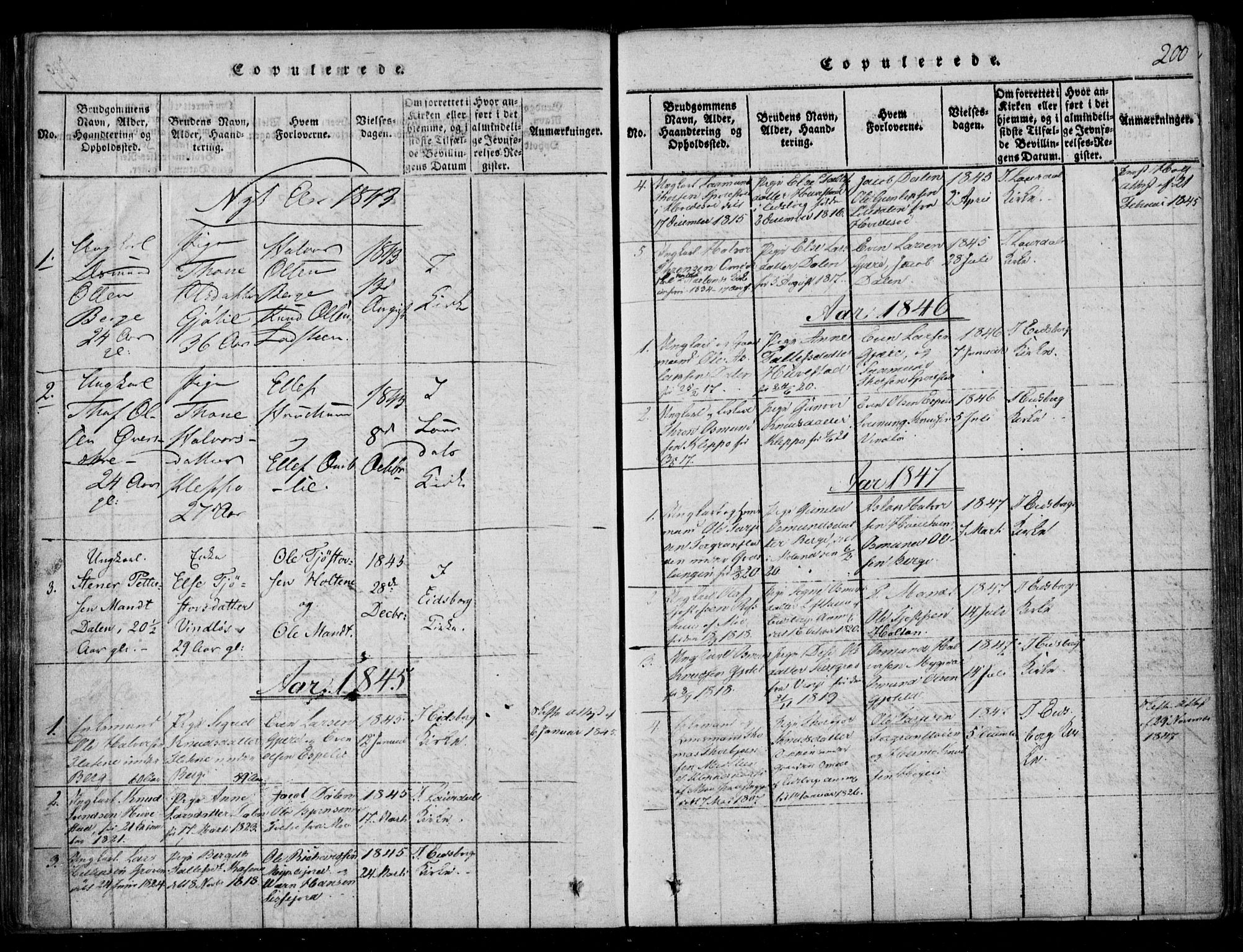 Lårdal kirkebøker, SAKO/A-284/F/Fb/L0001: Ministerialbok nr. II 1, 1815-1860, s. 200
