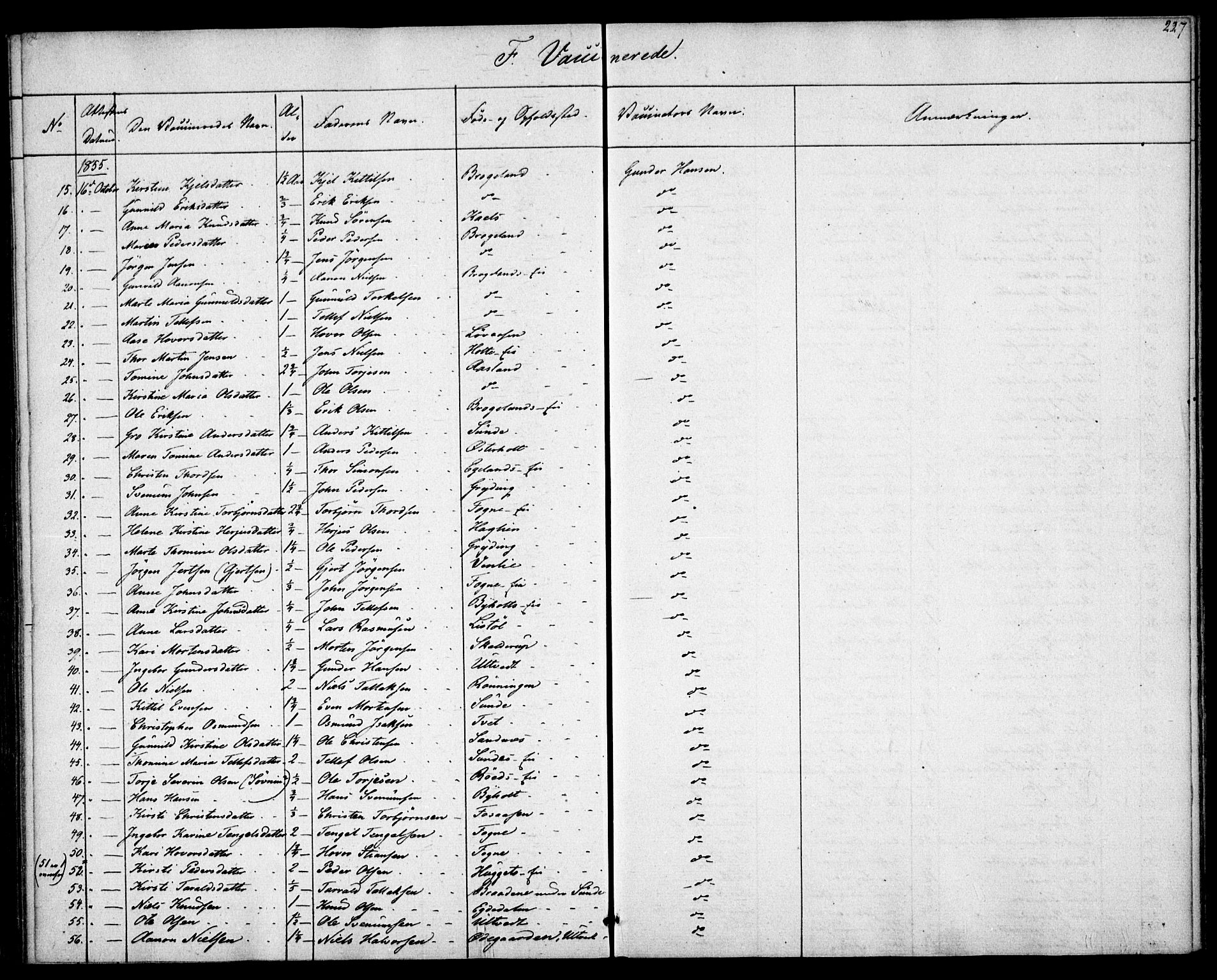 Gjerstad sokneprestkontor, AV/SAK-1111-0014/F/Fa/Faa/L0006: Ministerialbok nr. A 6, 1841-1857, s. 227