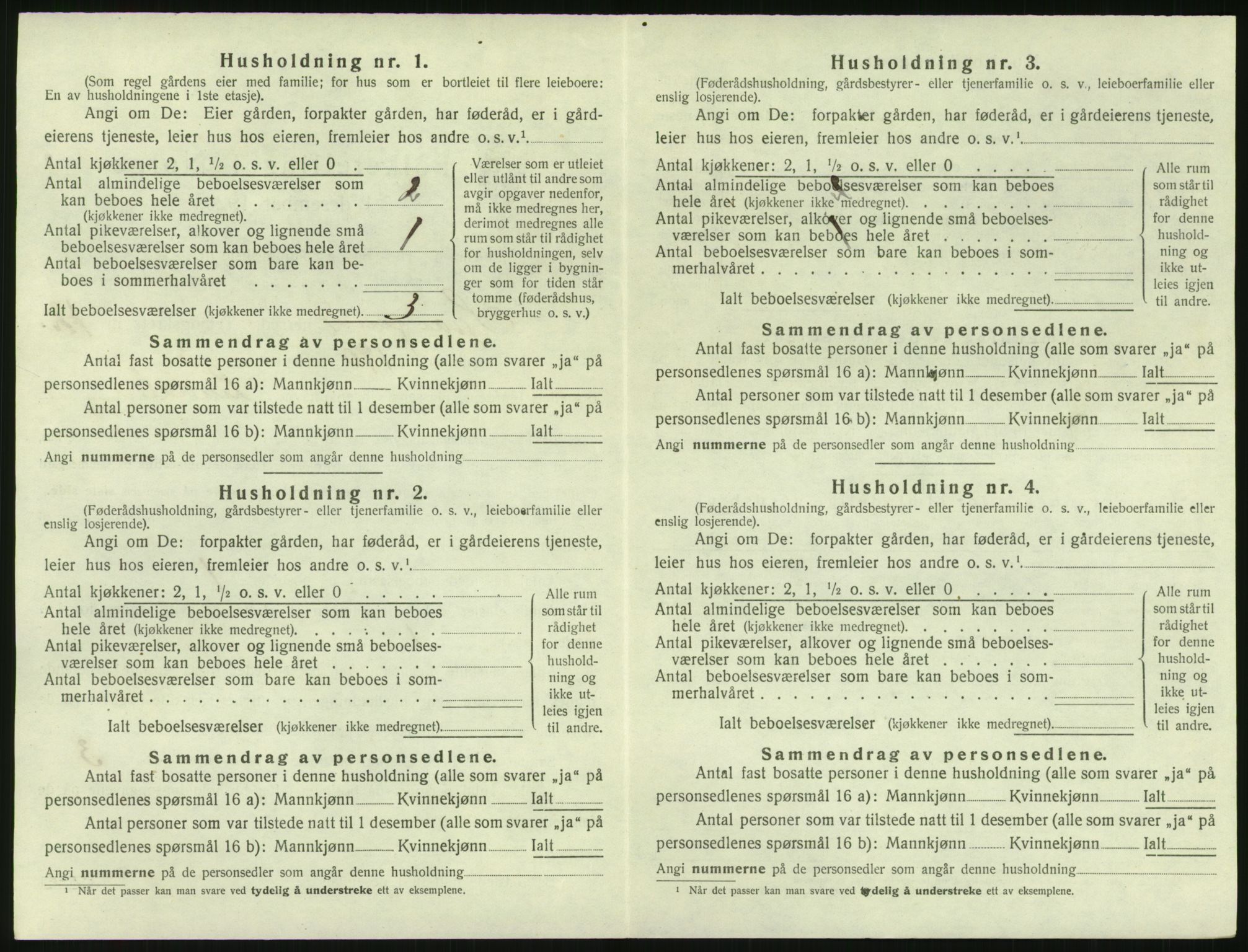 SAK, Folketelling 1920 for 1030 Spangereid herred, 1920, s. 830