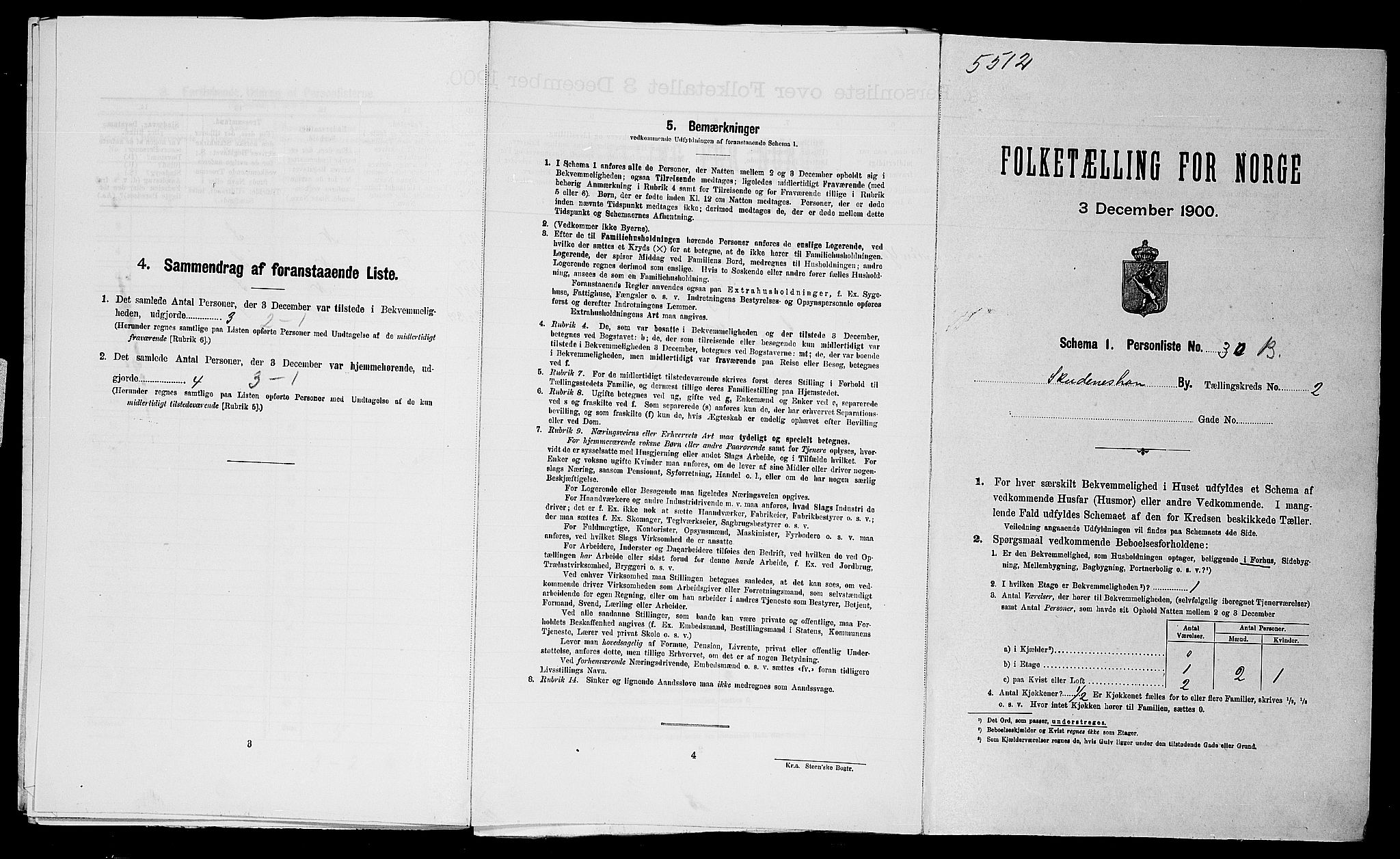 SAST, Folketelling 1900 for 1104 Skudeneshavn ladested, 1900, s. 441