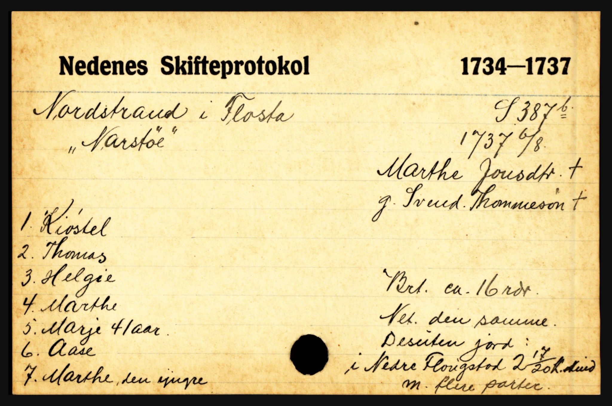 Nedenes sorenskriveri før 1824, AV/SAK-1221-0007/H, s. 22381
