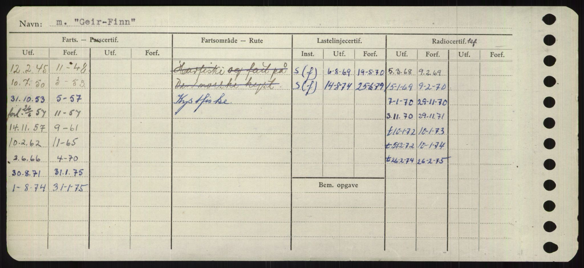 Sjøfartsdirektoratet med forløpere, Skipsmålingen, RA/S-1627/H/Ha/L0002/0002: Fartøy, Eik-Hill / Fartøy, G-Hill, s. 70