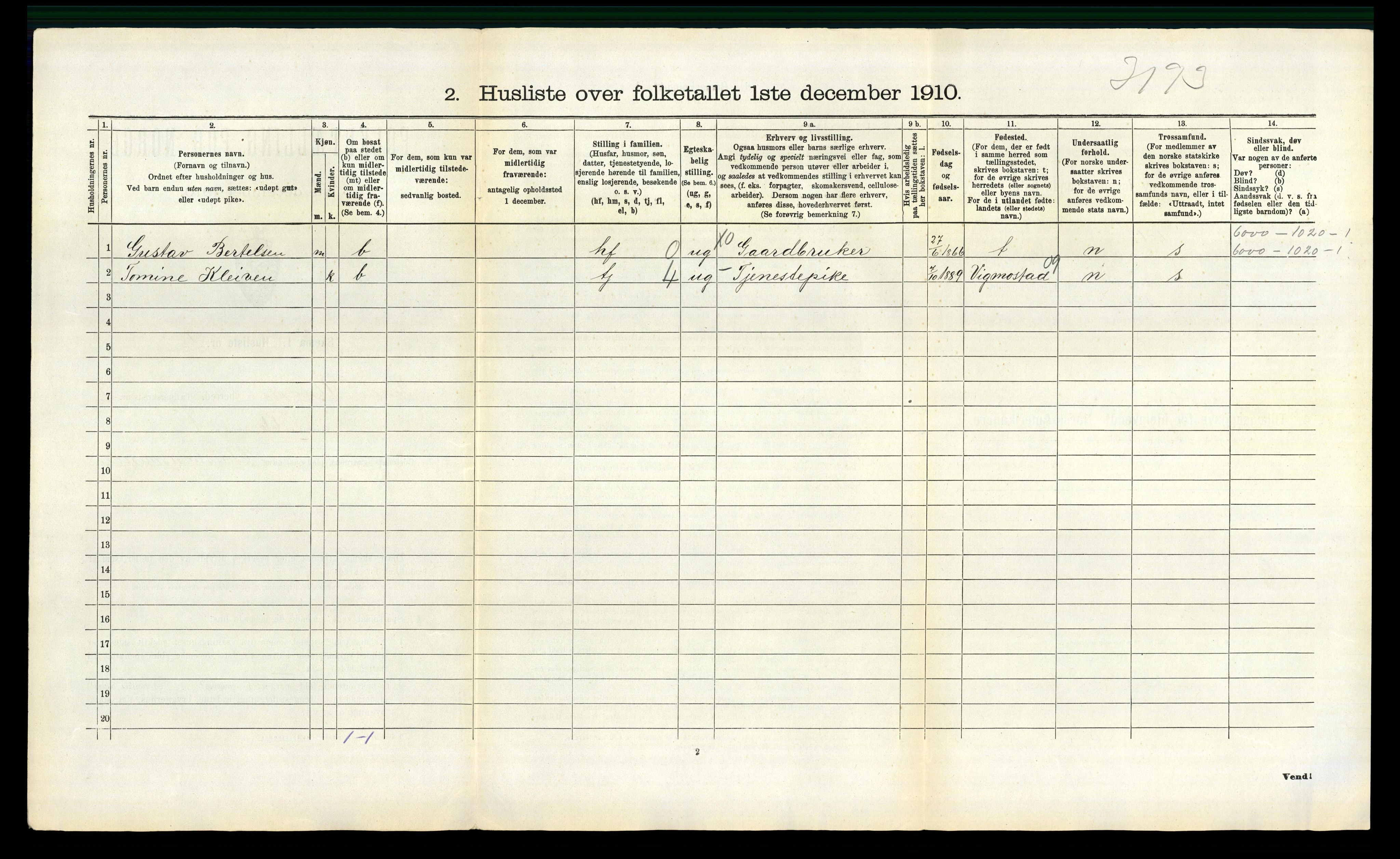 RA, Folketelling 1910 for 1029 Sør-Audnedal herred, 1910, s. 772