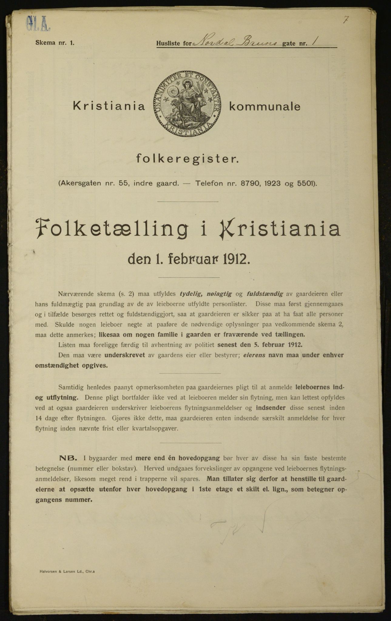 OBA, Kommunal folketelling 1.2.1912 for Kristiania, 1912, s. 72773