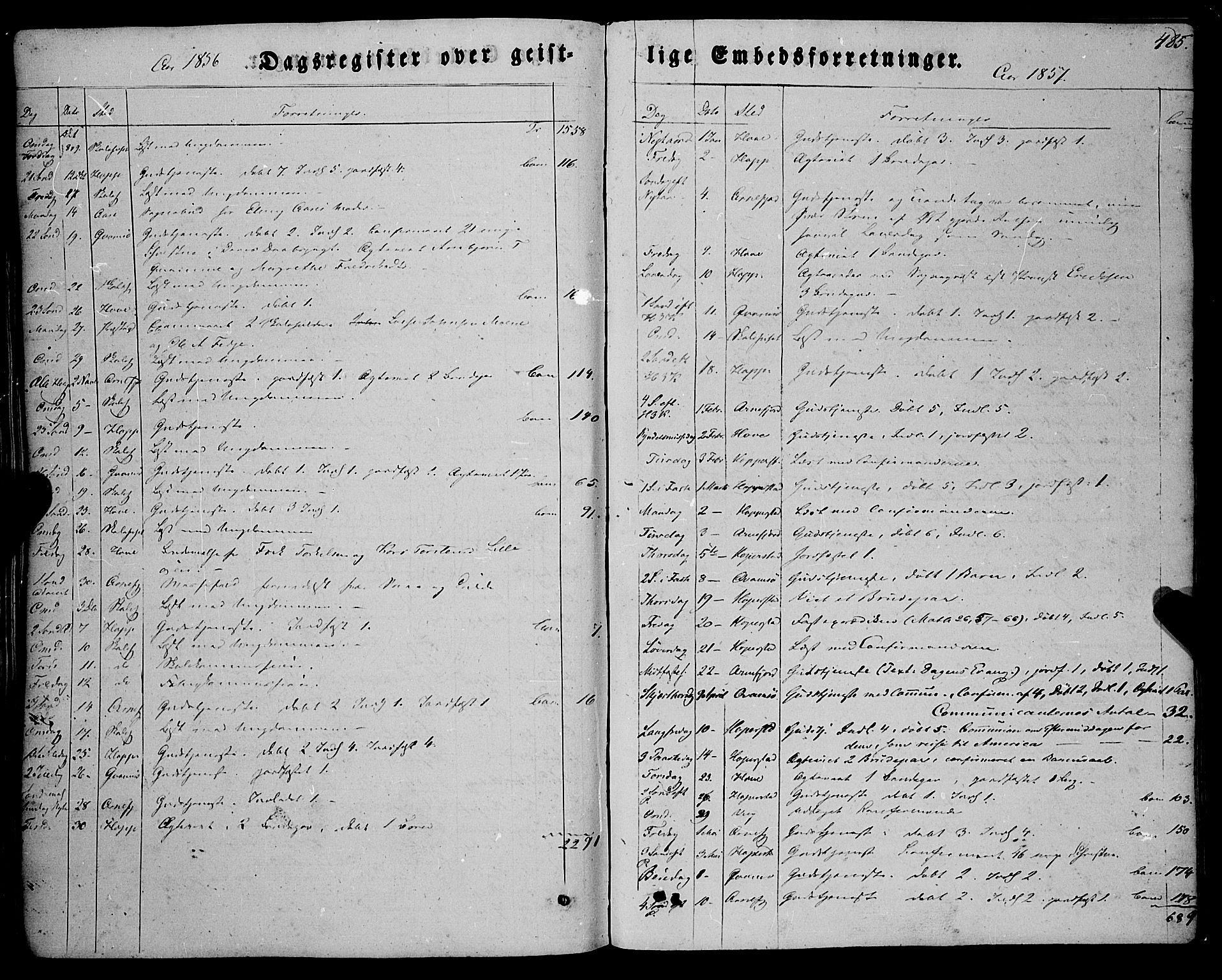 Vik sokneprestembete, SAB/A-81501: Ministerialbok nr. A 8, 1846-1865, s. 485
