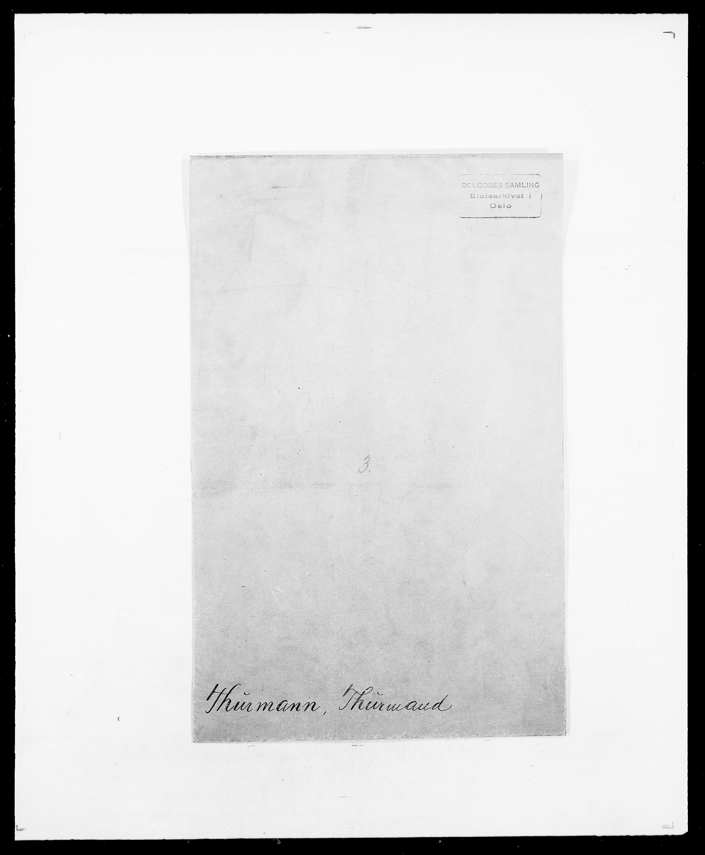 Delgobe, Charles Antoine - samling, AV/SAO-PAO-0038/D/Da/L0039: Thorsen - Urup, s. 1