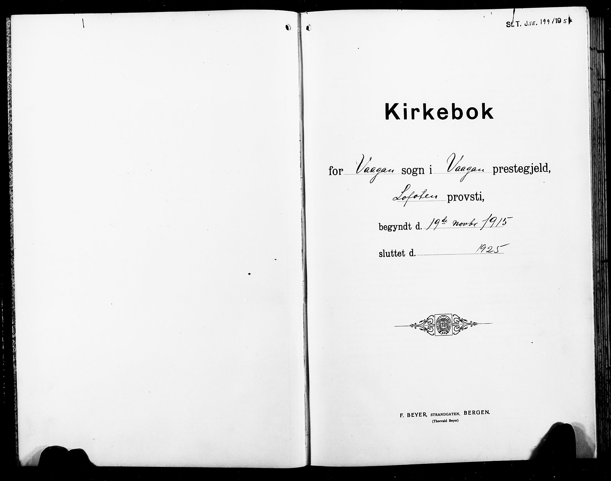 Ministerialprotokoller, klokkerbøker og fødselsregistre - Nordland, AV/SAT-A-1459/874/L1080: Klokkerbok nr. 874C09, 1915-1925