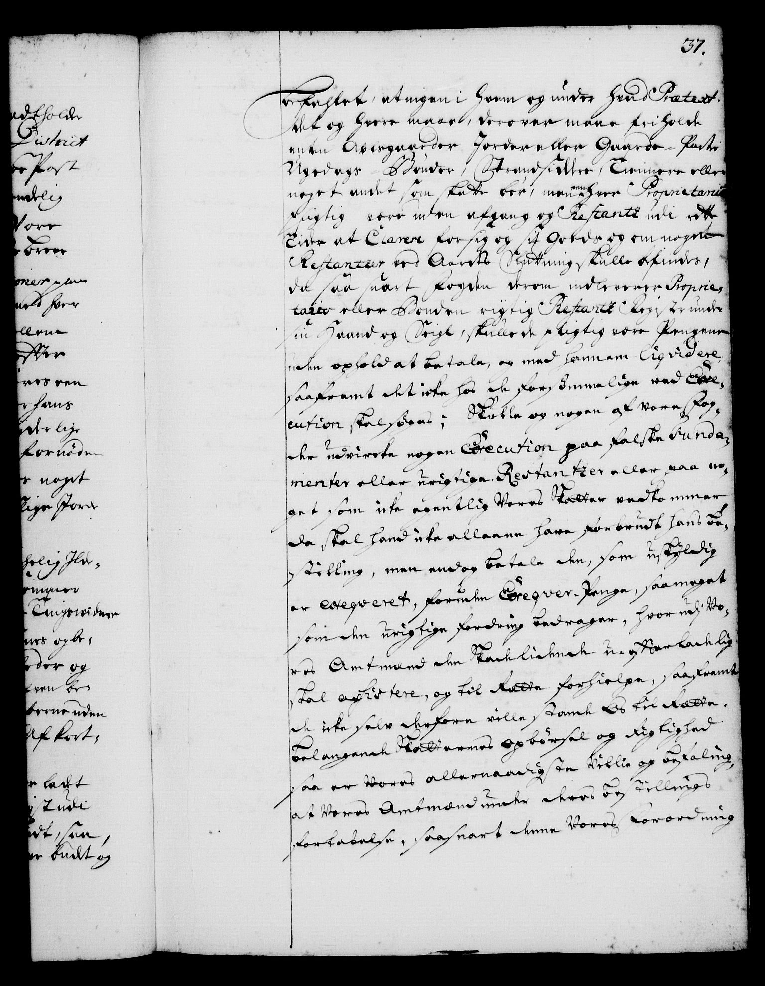 Rentekammeret, Kammerkanselliet, RA/EA-3111/G/Gg/Gga/L0001: Norsk ekspedisjonsprotokoll med register (merket RK 53.1), 1720-1723, s. 37
