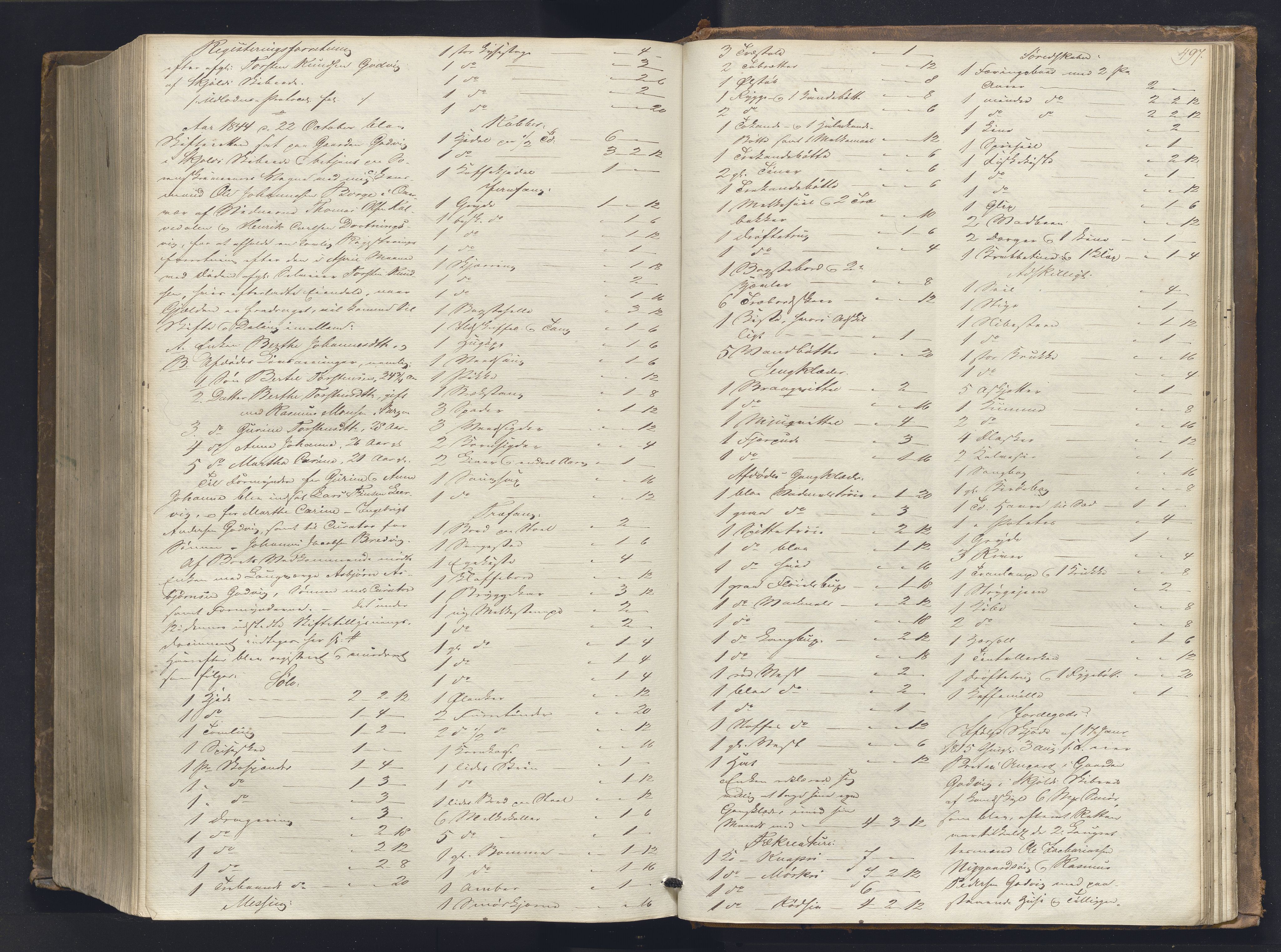 Nordhordland sorenskrivar, AV/SAB-A-2901/1/H/Hb/L0001: Registreringsprotokollar, 1841-1845, s. 497