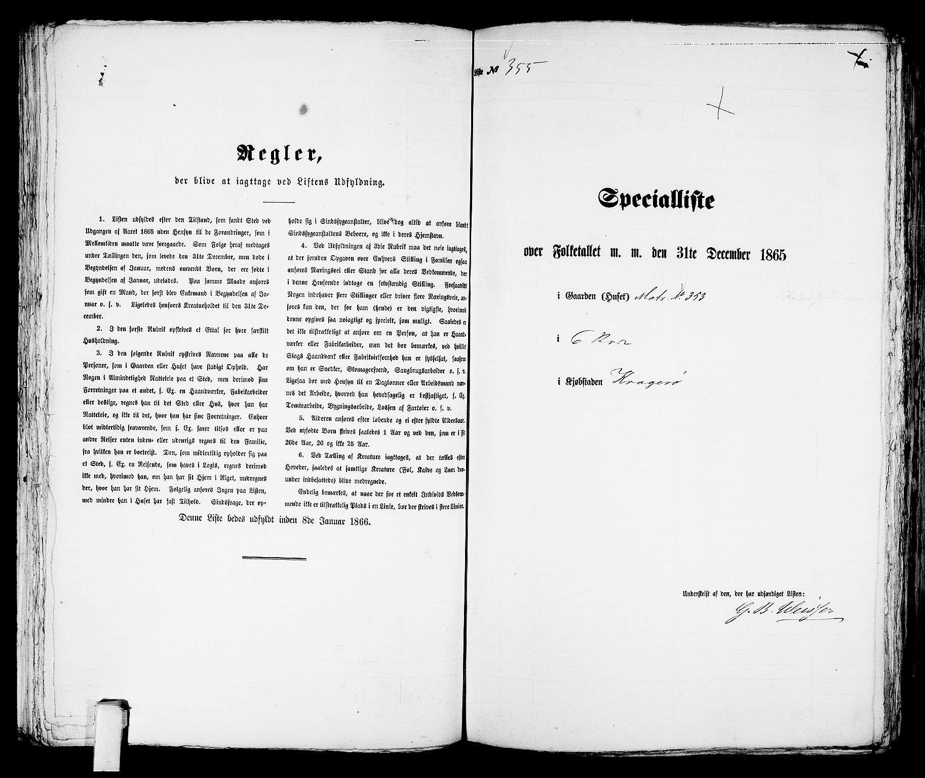 RA, Folketelling 1865 for 0801B Kragerø prestegjeld, Kragerø kjøpstad, 1865, s. 725