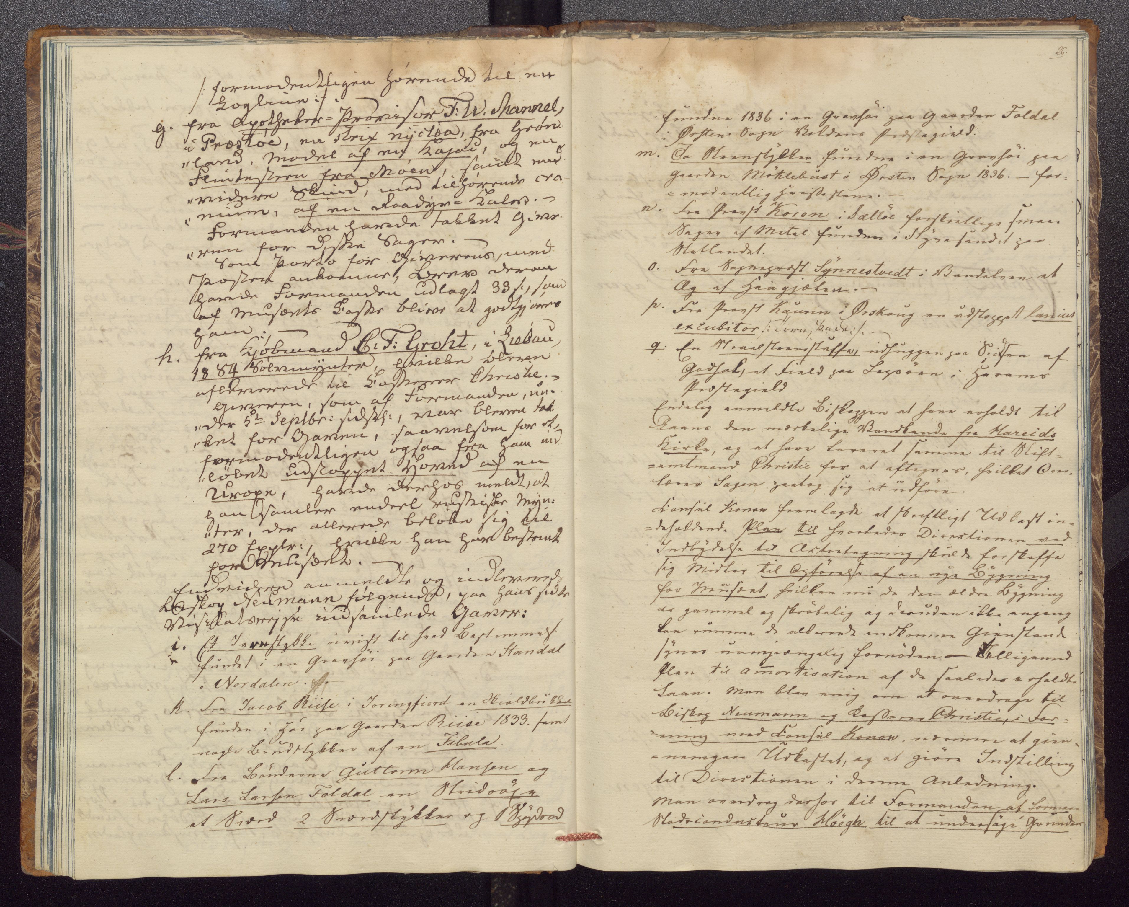 Bergens Museum, UMB/A007/A/Aa/L0004: Forhandlingsprotokoll , 1834-1845, s. 26