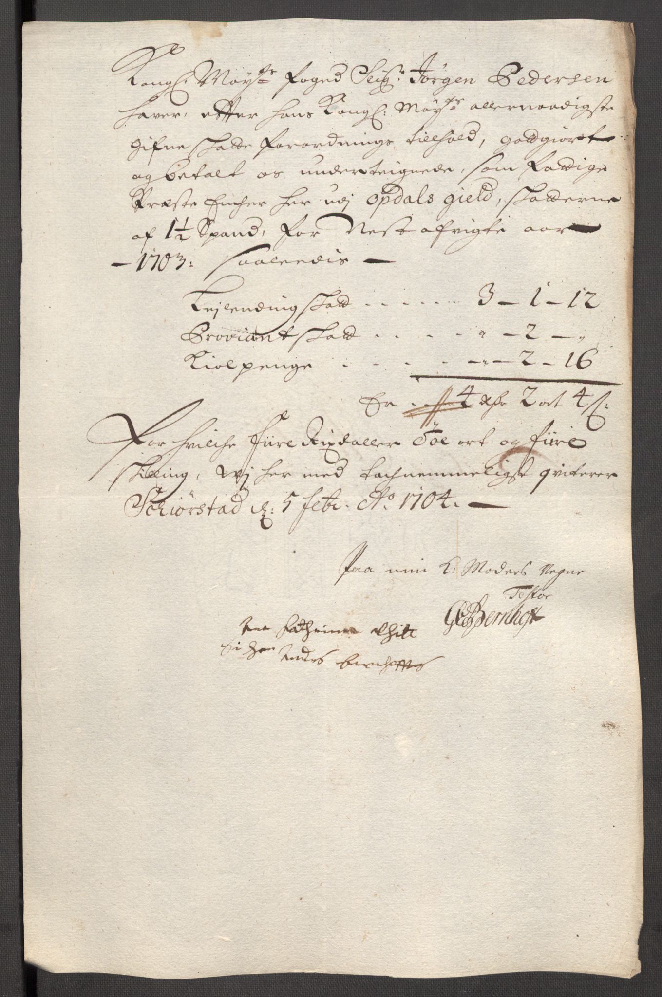 Rentekammeret inntil 1814, Reviderte regnskaper, Fogderegnskap, RA/EA-4092/R60/L3953: Fogderegnskap Orkdal og Gauldal, 1703, s. 179