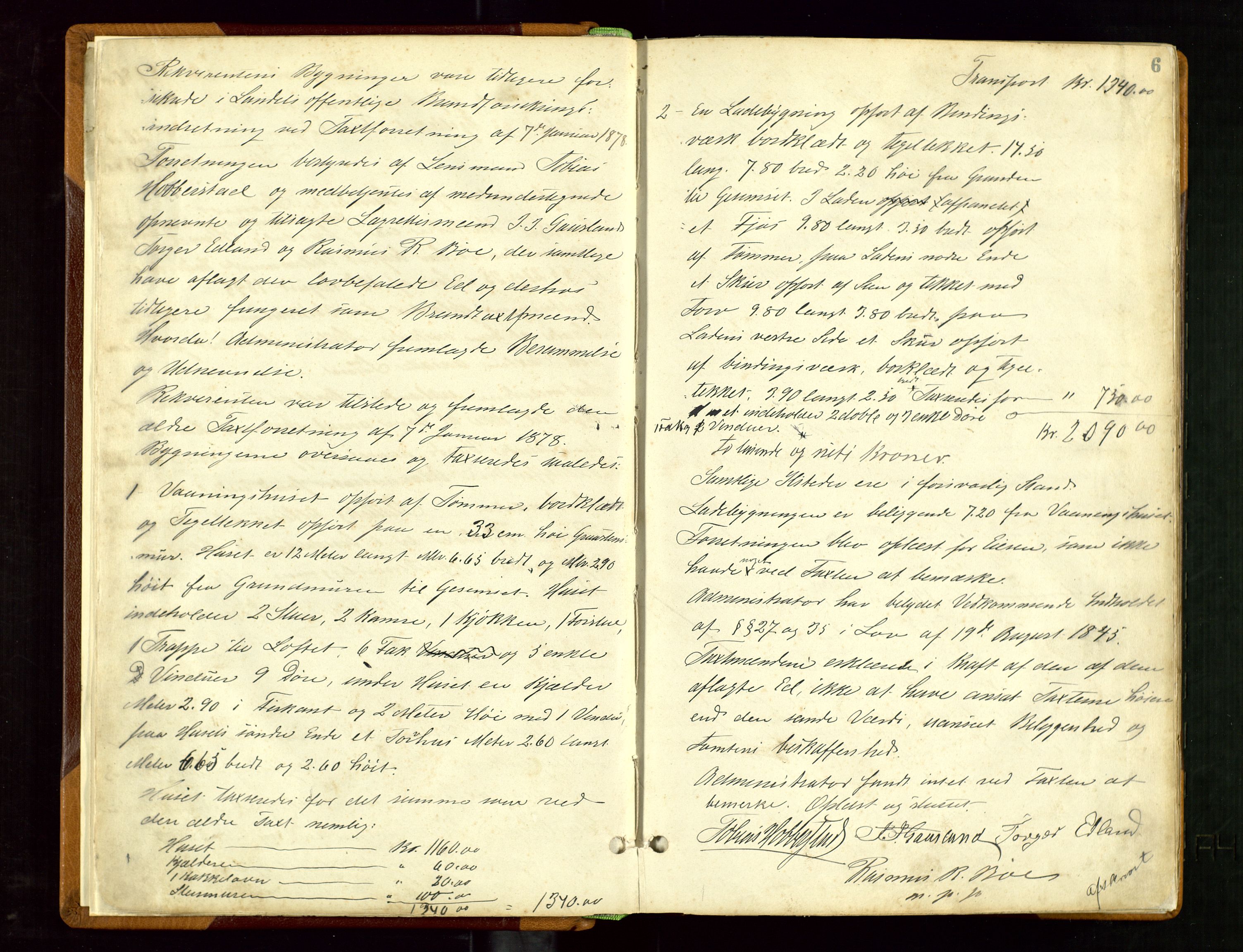Hå lensmannskontor, AV/SAST-A-100456/Goa/L0002: Takstprotokoll, 1883-1919, s. 5b-6a