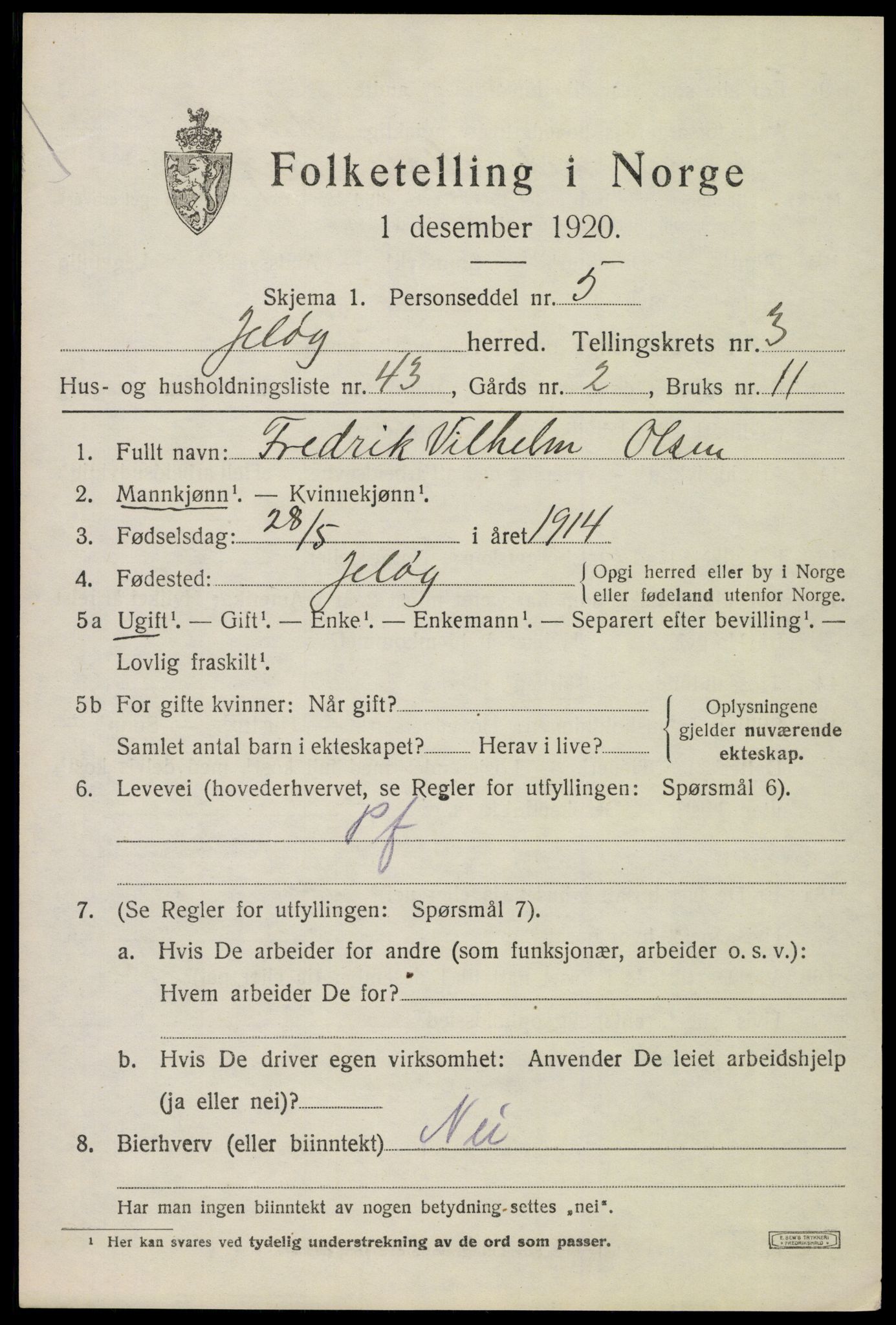 SAO, Folketelling 1920 for 0194 Moss herred, 1920, s. 3769