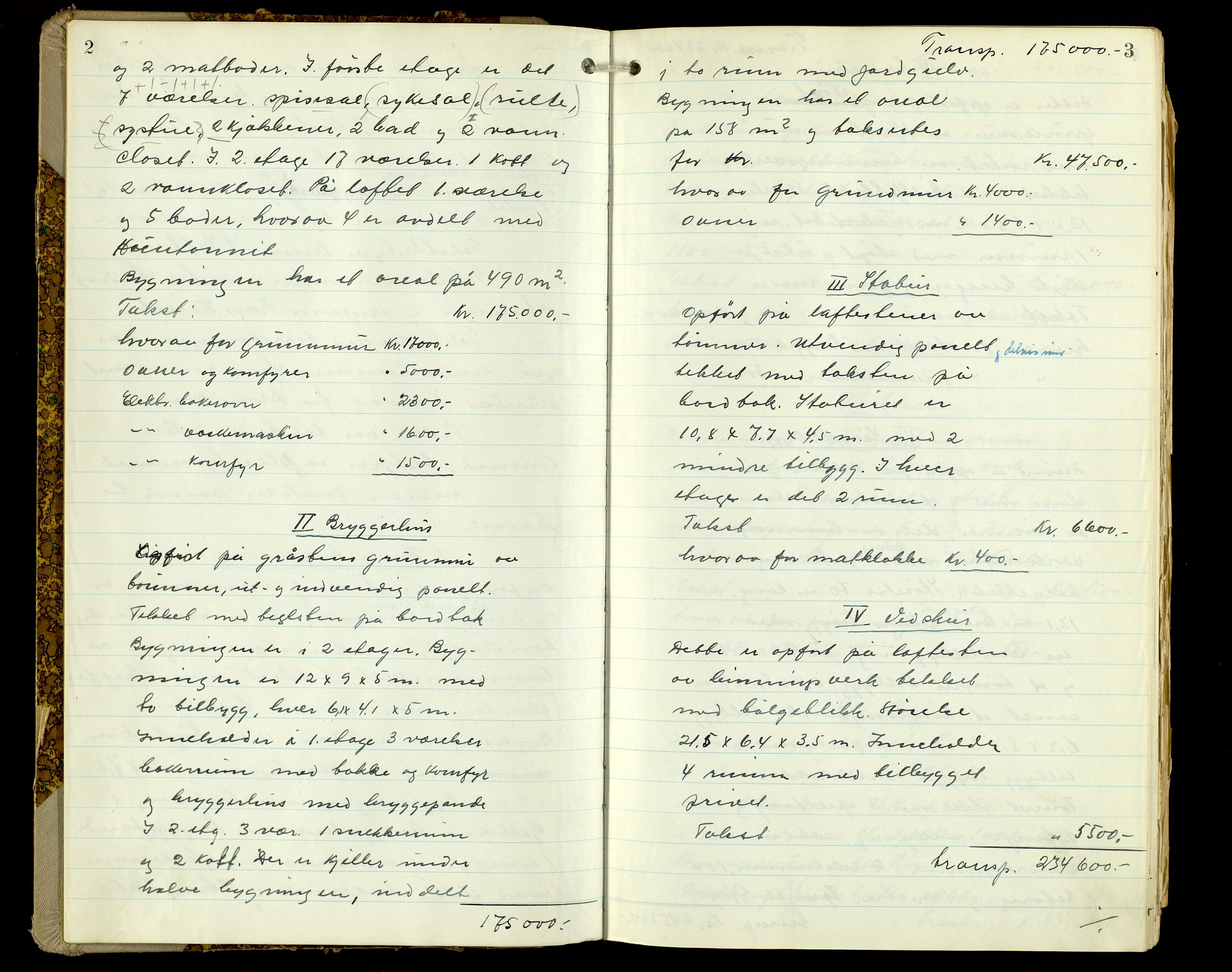 Norges Brannkasse, Vardal, AV/SAH-NBRANV-044/F/L0003: Branntakstprotokoll, 1943-1952, s. 2-3