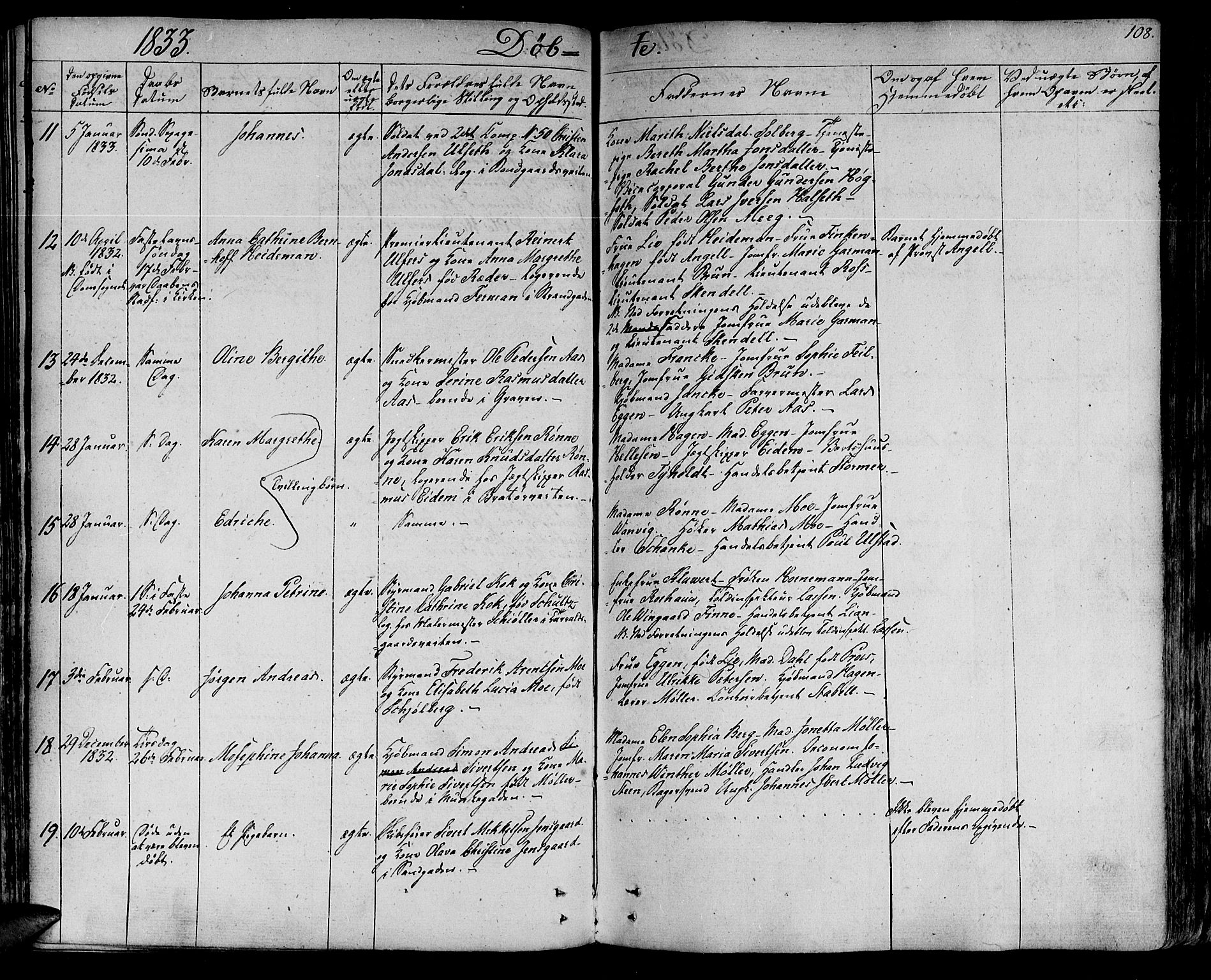 Ministerialprotokoller, klokkerbøker og fødselsregistre - Sør-Trøndelag, SAT/A-1456/602/L0108: Ministerialbok nr. 602A06, 1821-1839, s. 108