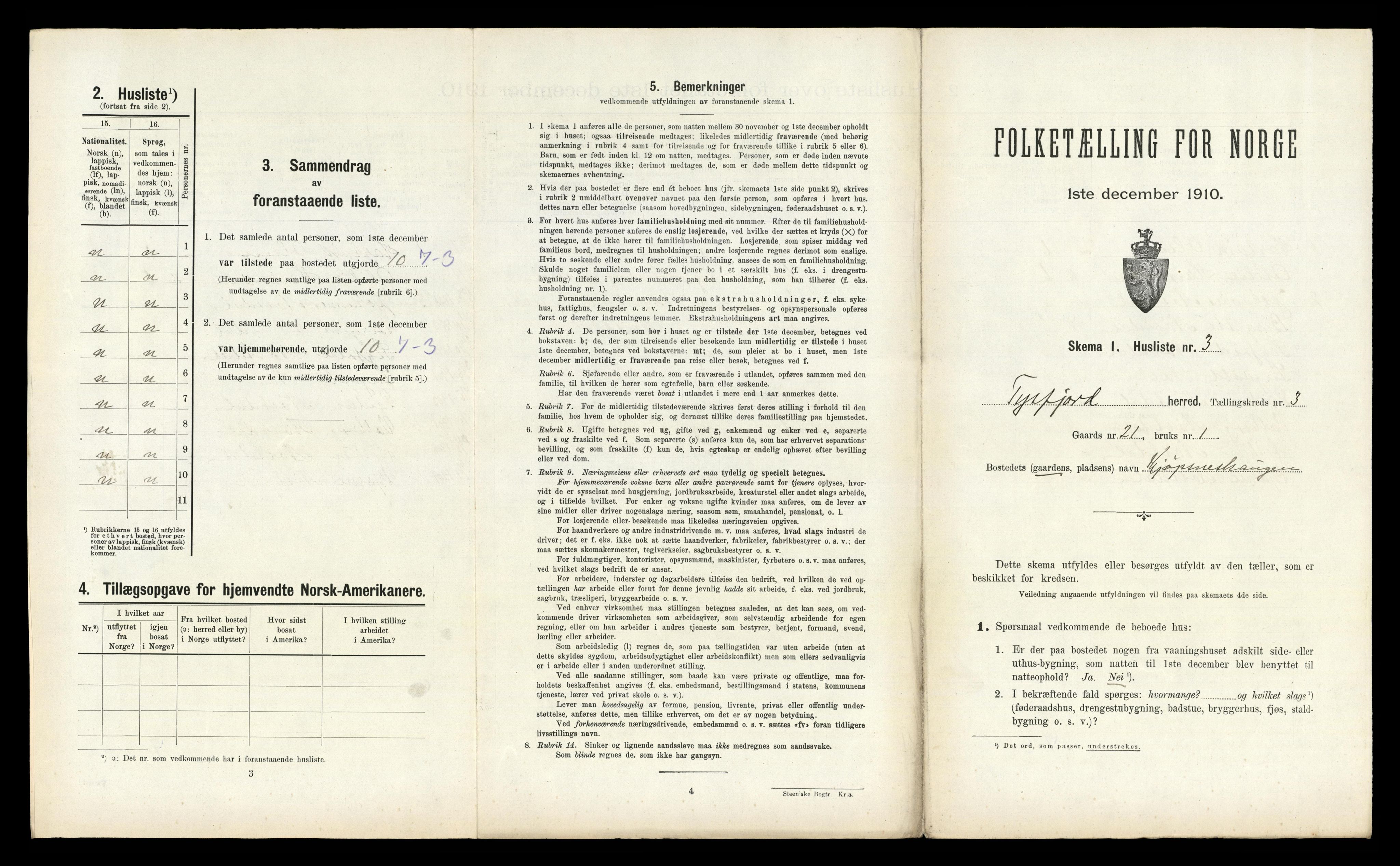 RA, Folketelling 1910 for 1850 Tysfjord herred, 1910, s. 445