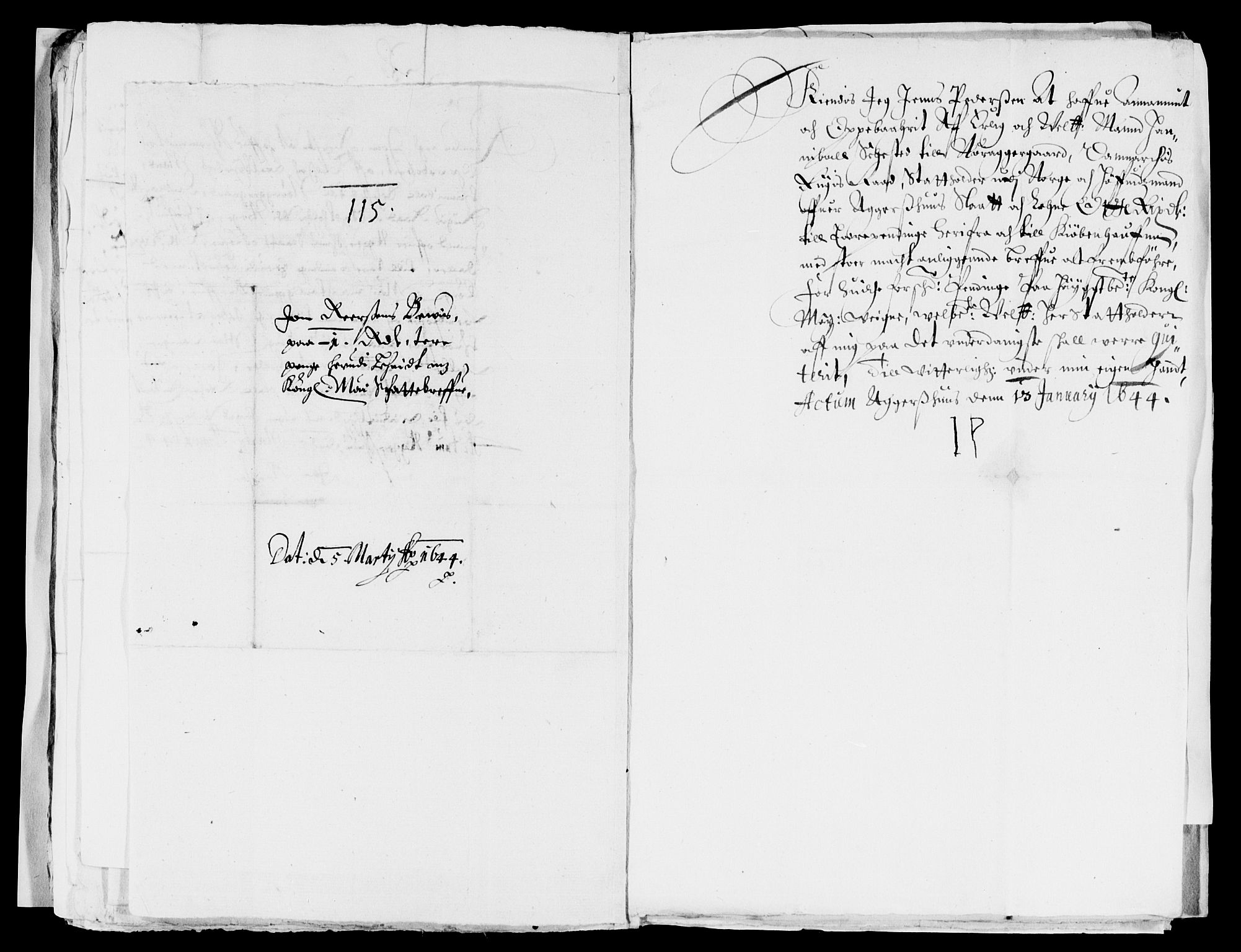 Rentekammeret inntil 1814, Reviderte regnskaper, Lensregnskaper, AV/RA-EA-5023/R/Rb/Rba/L0171: Akershus len, 1643-1644
