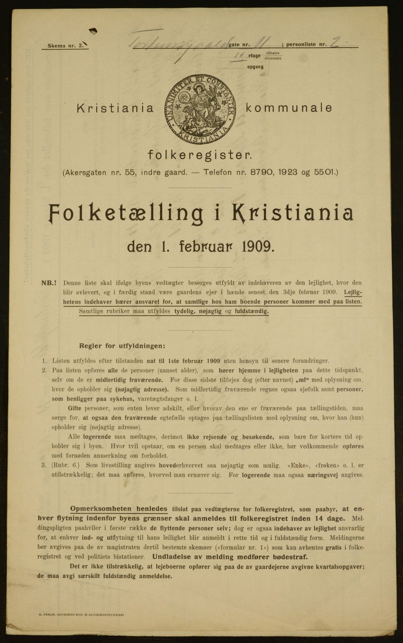 OBA, Kommunal folketelling 1.2.1909 for Kristiania kjøpstad, 1909, s. 103210