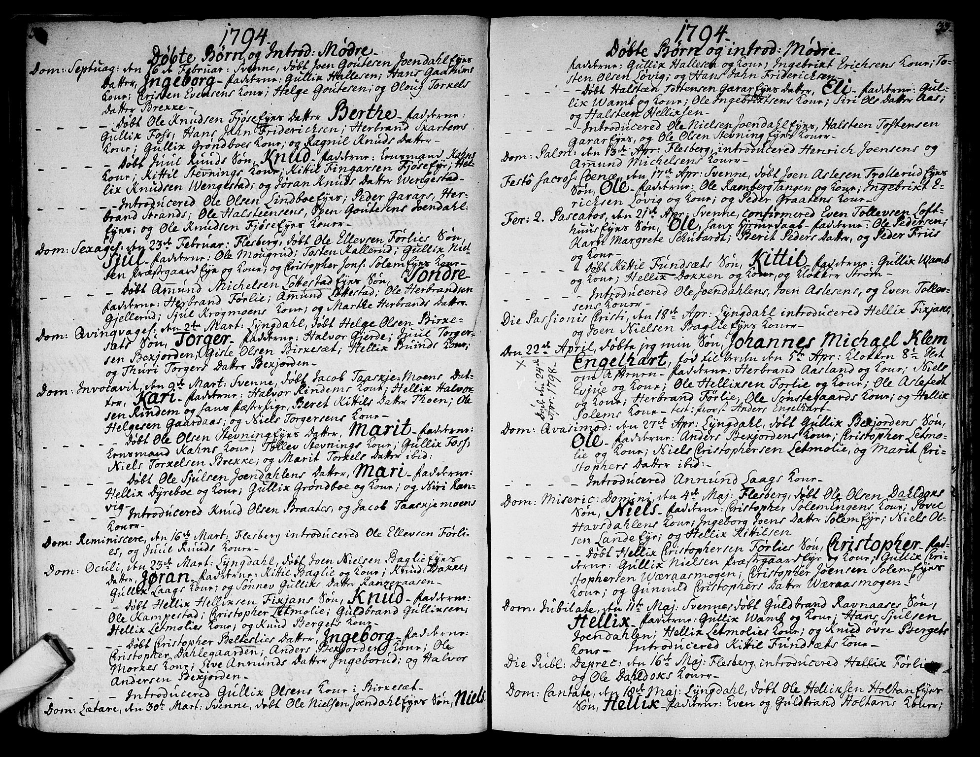 Flesberg kirkebøker, SAKO/A-18/F/Fa/L0004: Ministerialbok nr. I 4, 1788-1815, s. 32-33