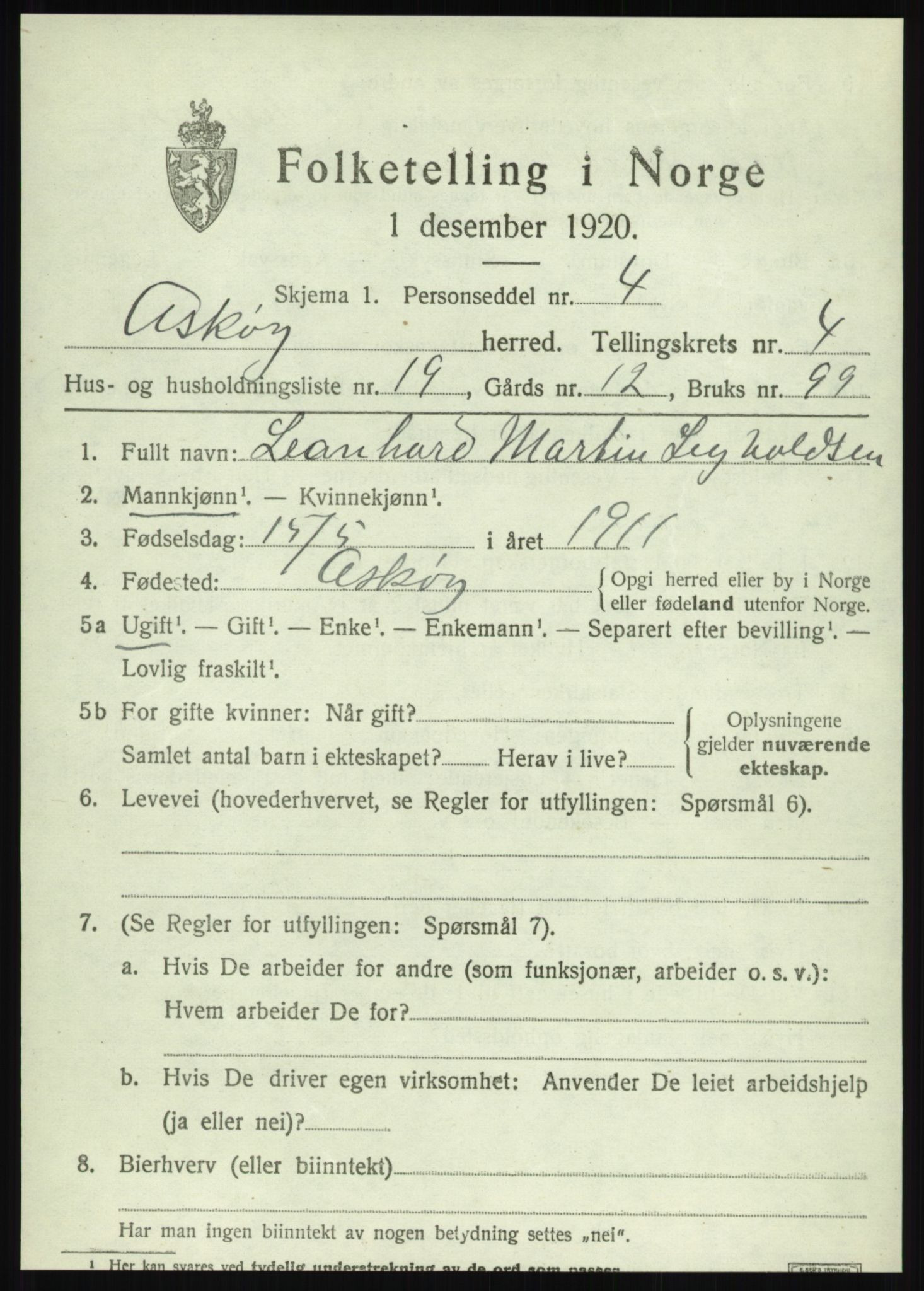 SAB, Folketelling 1920 for 1247 Askøy herred, 1920, s. 7810
