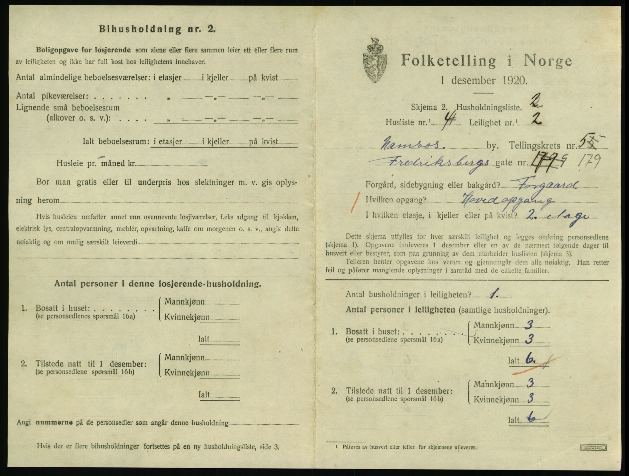 SAT, Folketelling 1920 for 1703 Namsos ladested, 1920, s. 1615