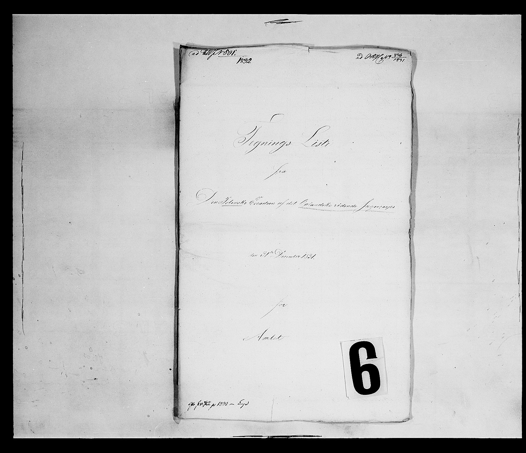 Fylkesmannen i Oppland, AV/SAH-FYO-002/1/K/Ke/L1689: Ungtmannskapslister m.v., 1803-1837, s. 156