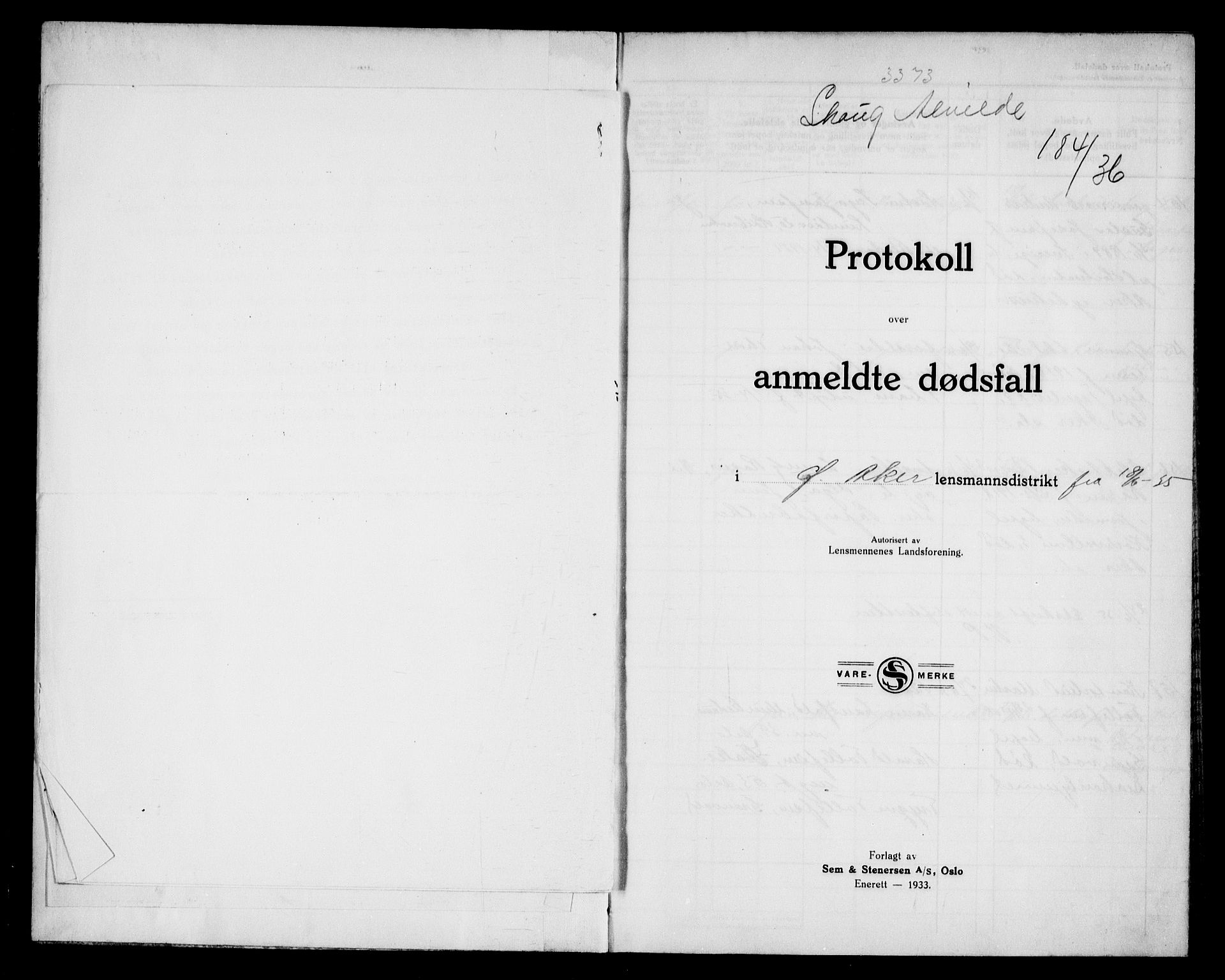 Aker kriminaldommer, skifte- og auksjonsforvalterembete, AV/SAO-A-10452/H/Hb/Hba/Hbac/L0004: Dødsfallsprotokoll for Østre Aker, 1935-1938