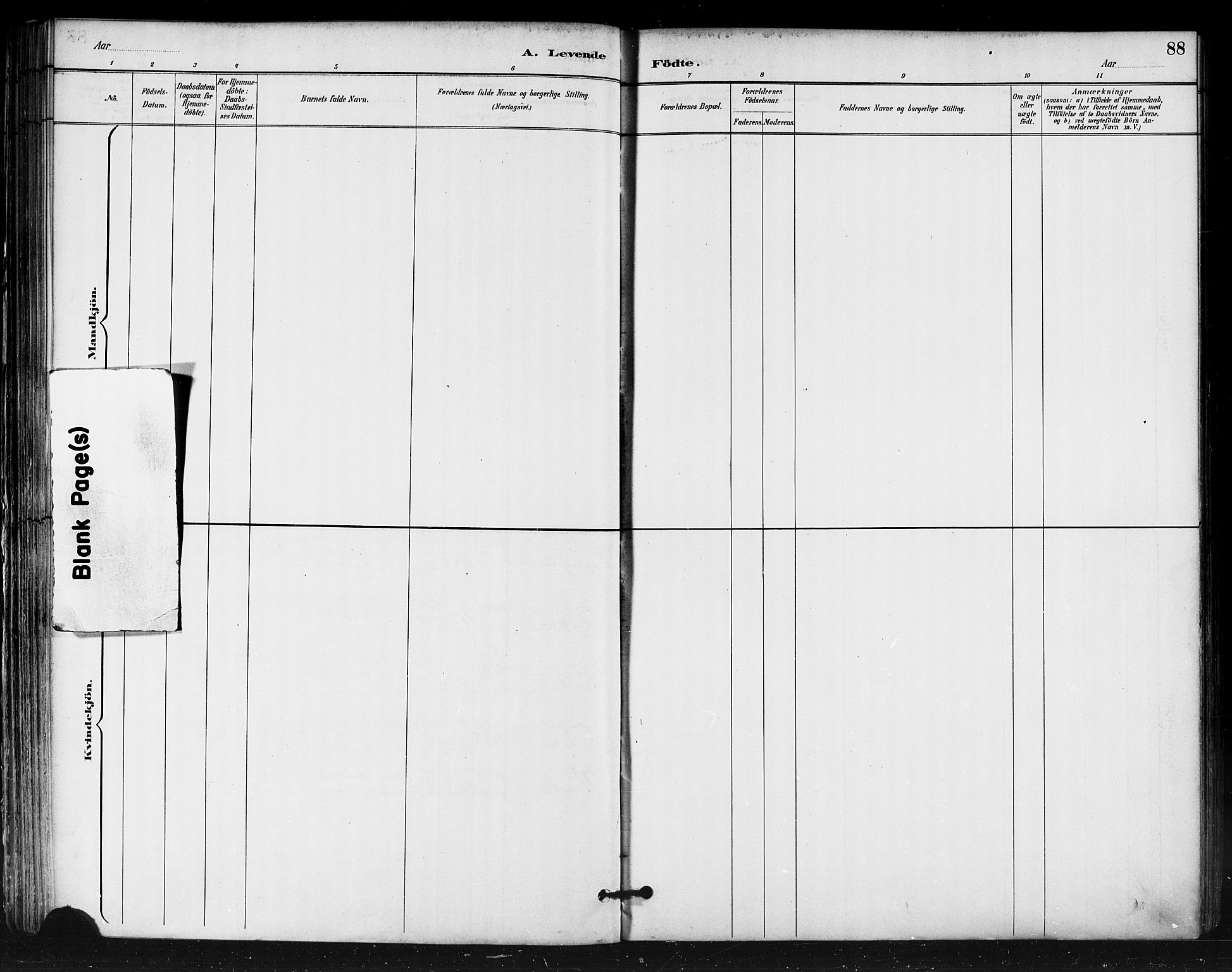 Ministerialprotokoller, klokkerbøker og fødselsregistre - Nordland, AV/SAT-A-1459/812/L0178: Ministerialbok nr. 812A07, 1886-1900, s. 88