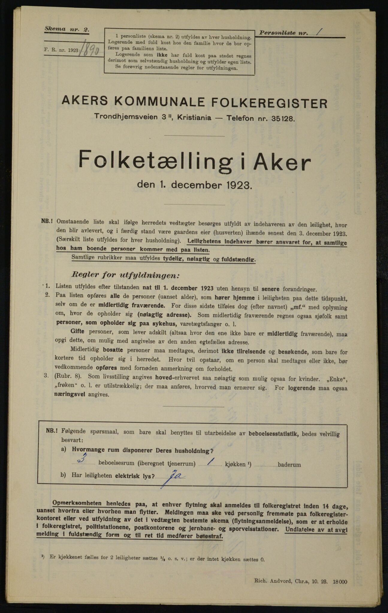 , Kommunal folketelling 1.12.1923 for Aker, 1923, s. 20286