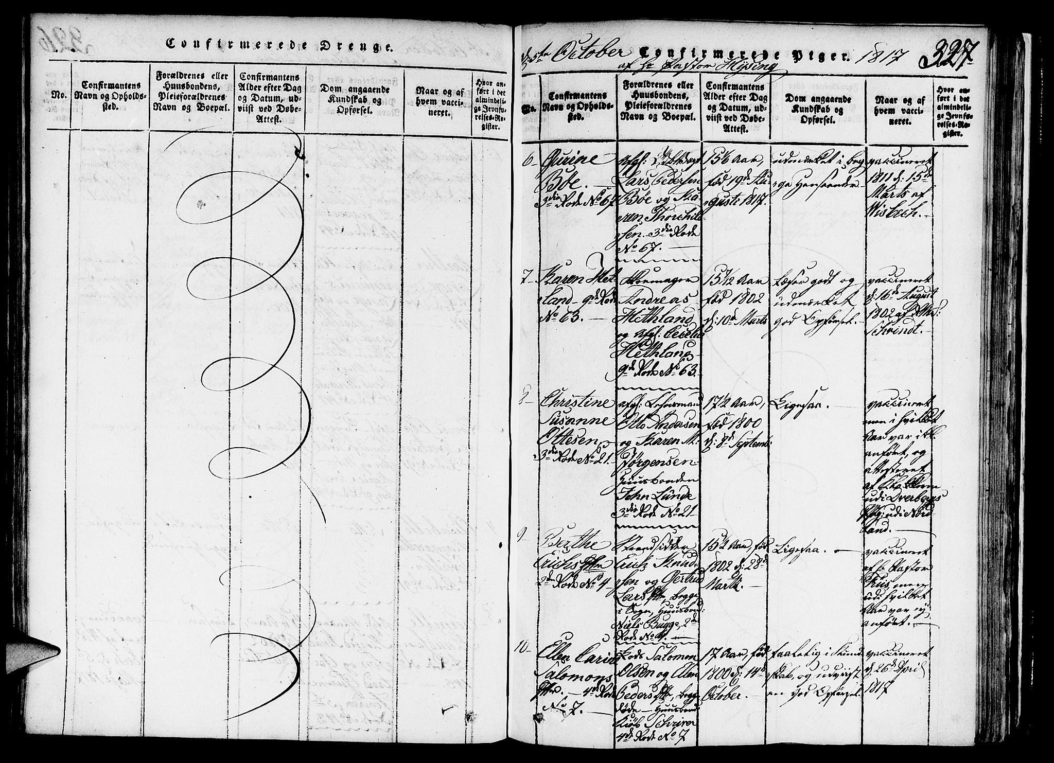 Nykirken Sokneprestembete, AV/SAB-A-77101/H/Haa/L0011: Ministerialbok nr. A 11, 1816-1821, s. 327