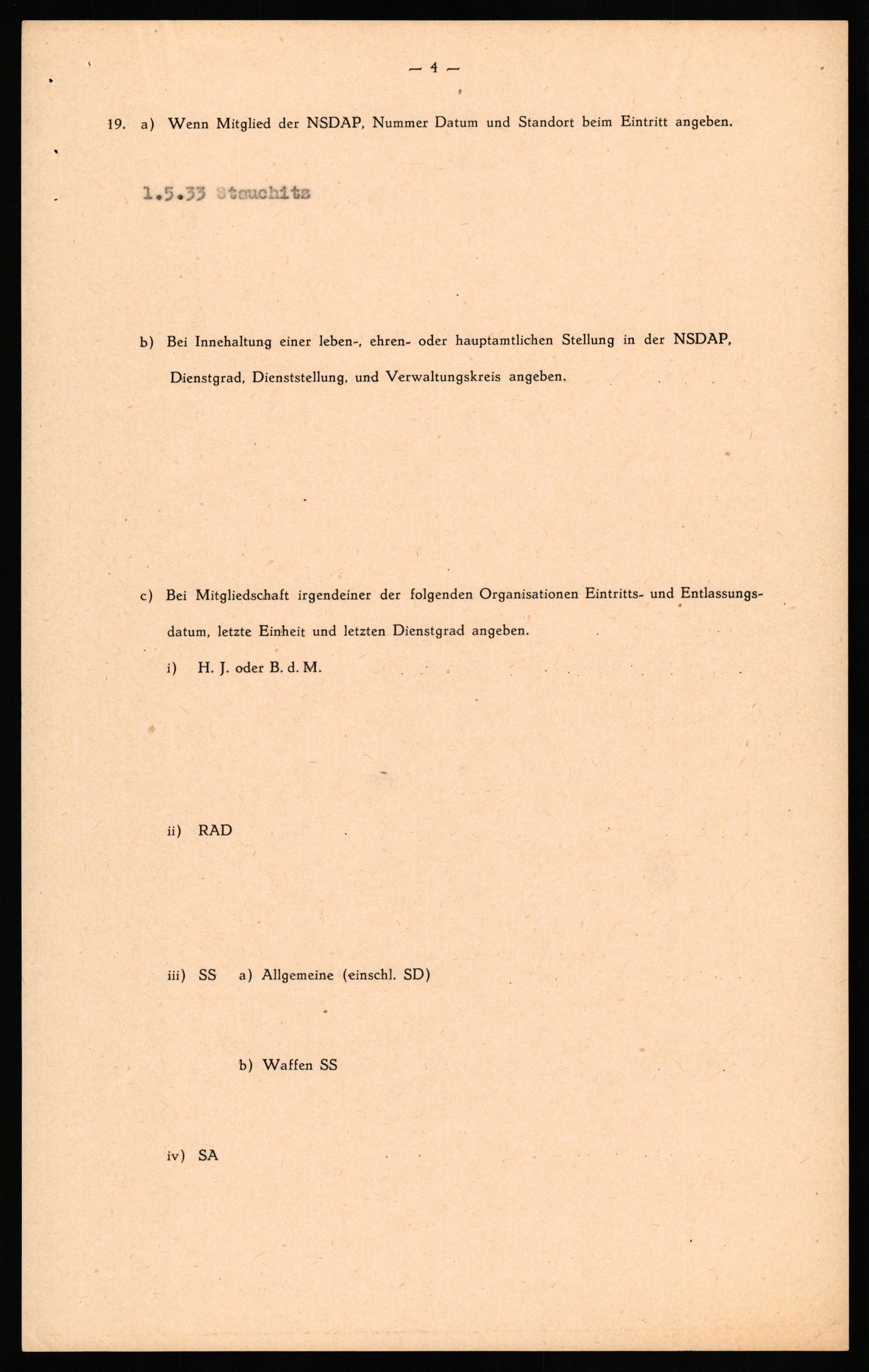 Forsvaret, Forsvarets overkommando II, AV/RA-RAFA-3915/D/Db/L0030: CI Questionaires. Tyske okkupasjonsstyrker i Norge. Tyskere., 1945-1946, s. 68