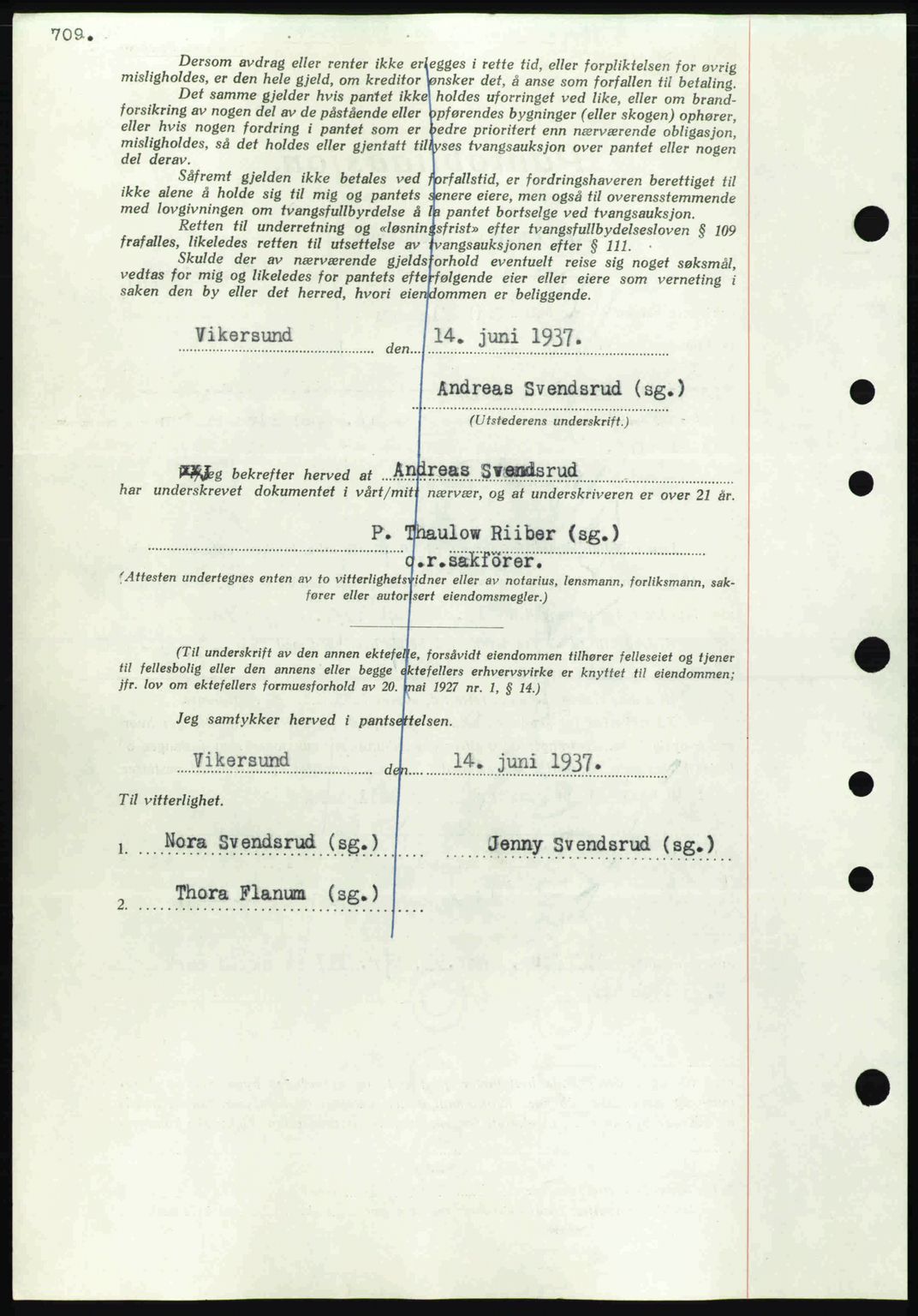 Eiker, Modum og Sigdal sorenskriveri, SAKO/A-123/G/Ga/Gab/L0035: Pantebok nr. A5, 1937-1937, Dagboknr: 1322/1937