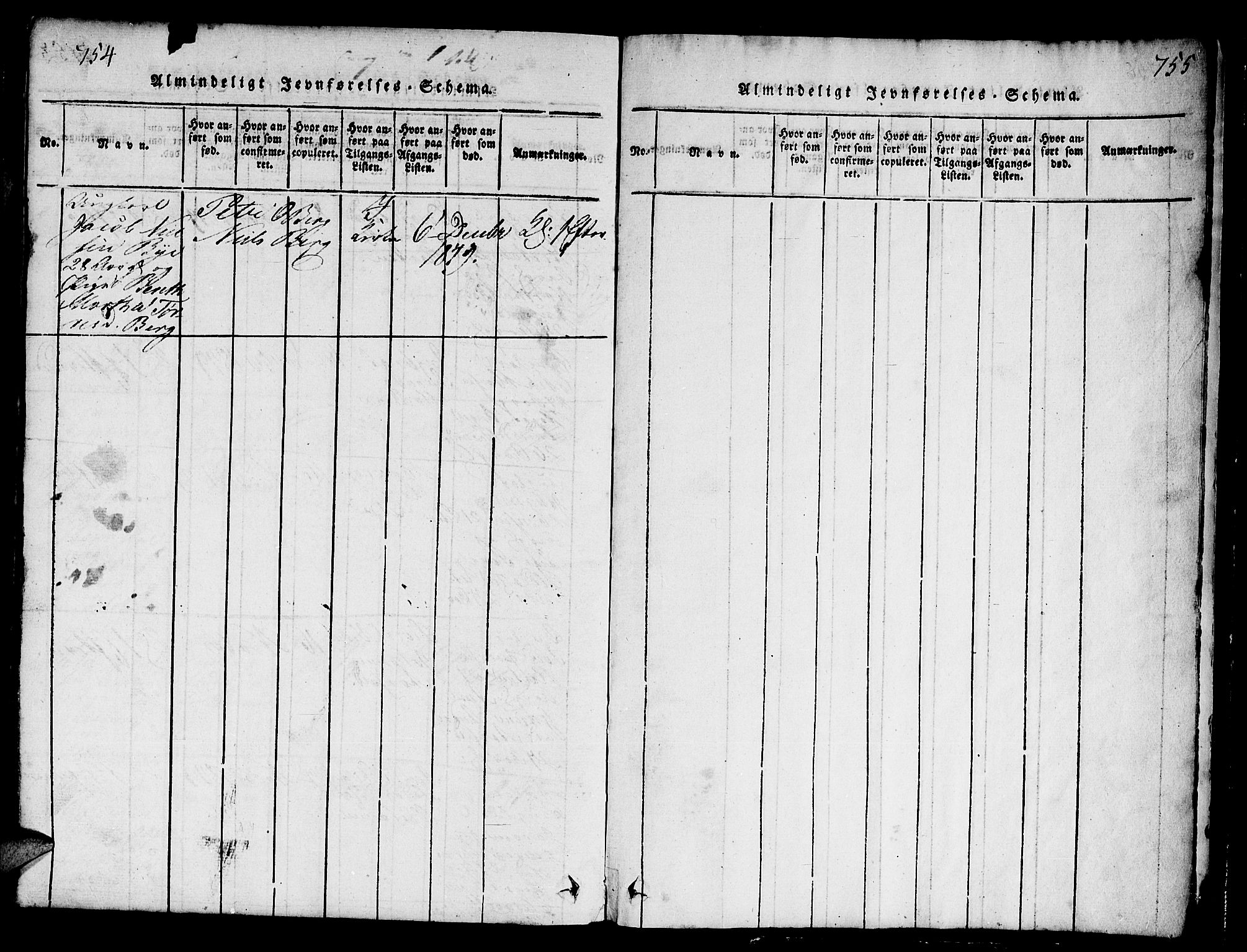 Ministerialprotokoller, klokkerbøker og fødselsregistre - Nord-Trøndelag, SAT/A-1458/730/L0298: Klokkerbok nr. 730C01, 1816-1849, s. 754-755