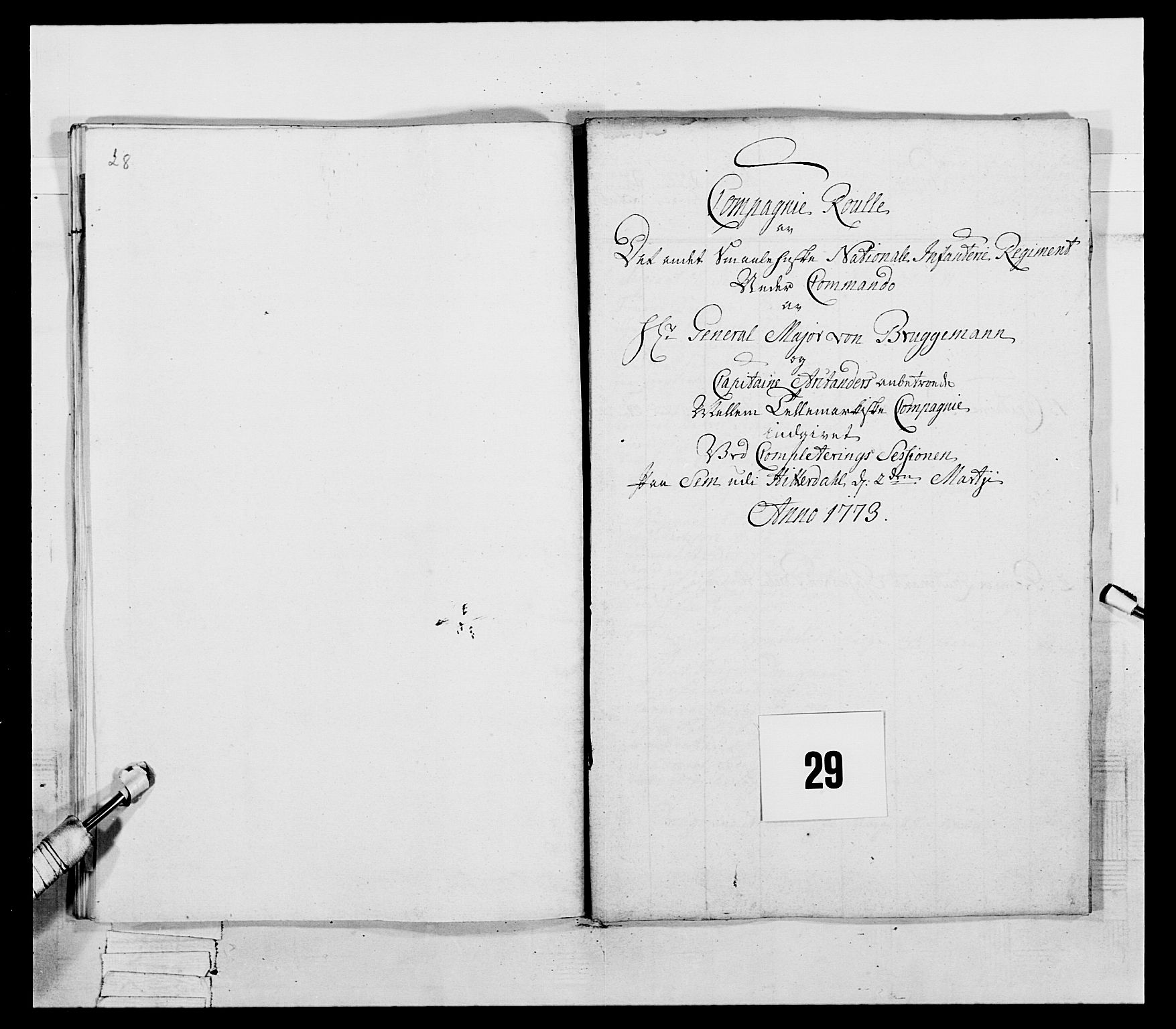 Generalitets- og kommissariatskollegiet, Det kongelige norske kommissariatskollegium, RA/EA-5420/E/Eh/L0054: 2. Smålenske nasjonale infanteriregiment, 1769-1776, s. 369