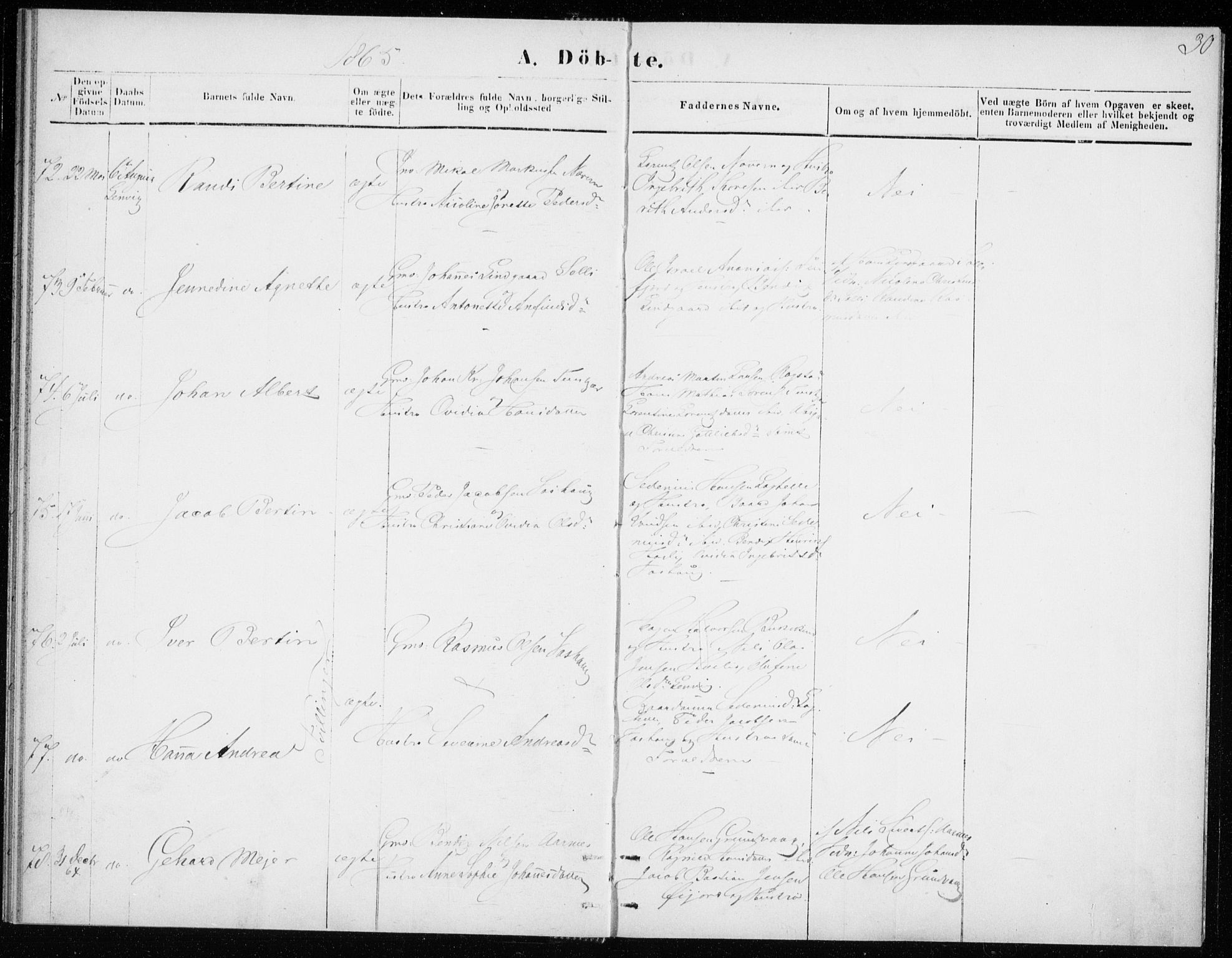 Lenvik sokneprestembete, SATØ/S-1310/H/Ha/Haa/L0008kirke: Ministerialbok nr. 8, 1864-1865, s. 30