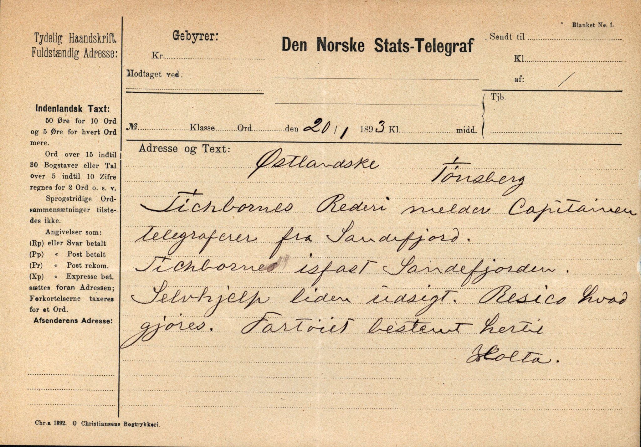 Pa 63 - Østlandske skibsassuranceforening, VEMU/A-1079/G/Ga/L0030/0007: Havaridokumenter / Furu, Magnhild, Magnolia, Havfruen, Tichborne, 1893, s. 68