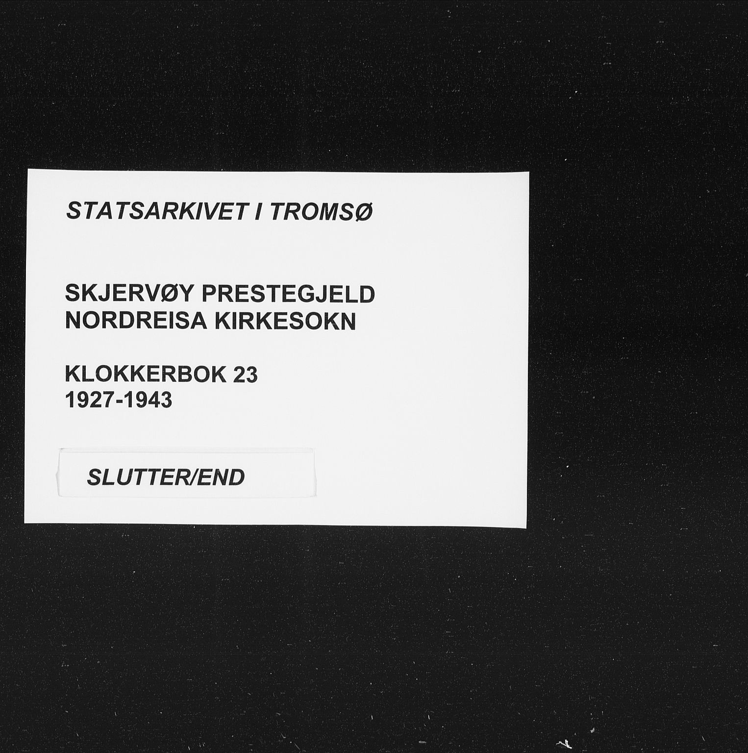 Skjervøy sokneprestkontor, AV/SATØ-S-1300/H/Ha/Hab/L0023klokker: Klokkerbok nr. 23, 1927-1943