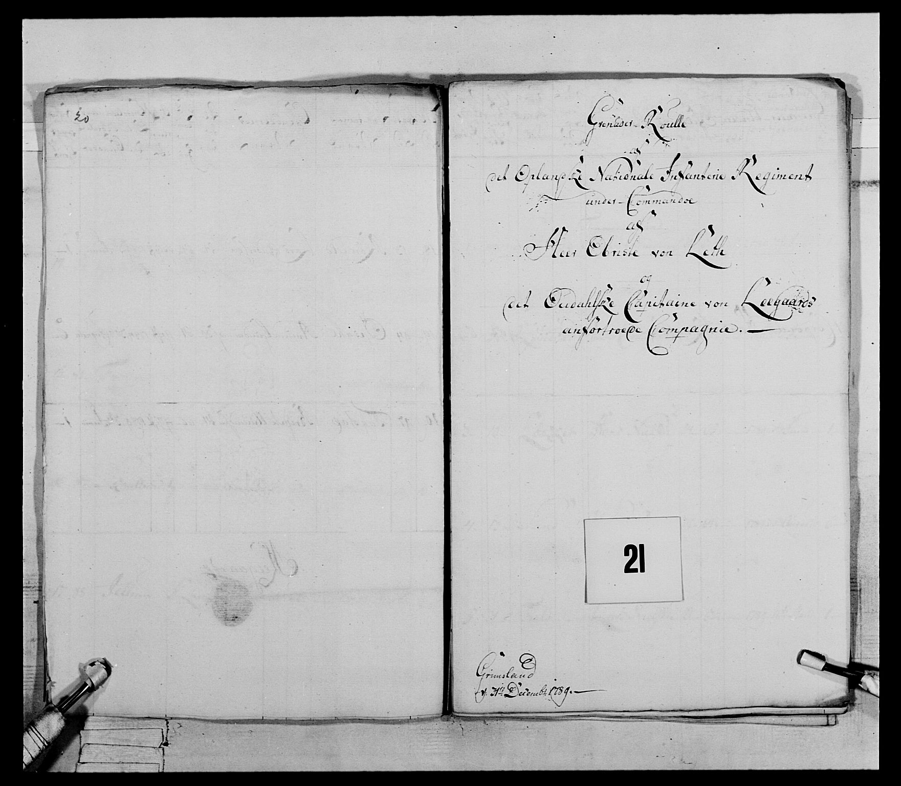 Generalitets- og kommissariatskollegiet, Det kongelige norske kommissariatskollegium, AV/RA-EA-5420/E/Eh/L0067: Opplandske nasjonale infanteriregiment, 1789-1797, s. 137