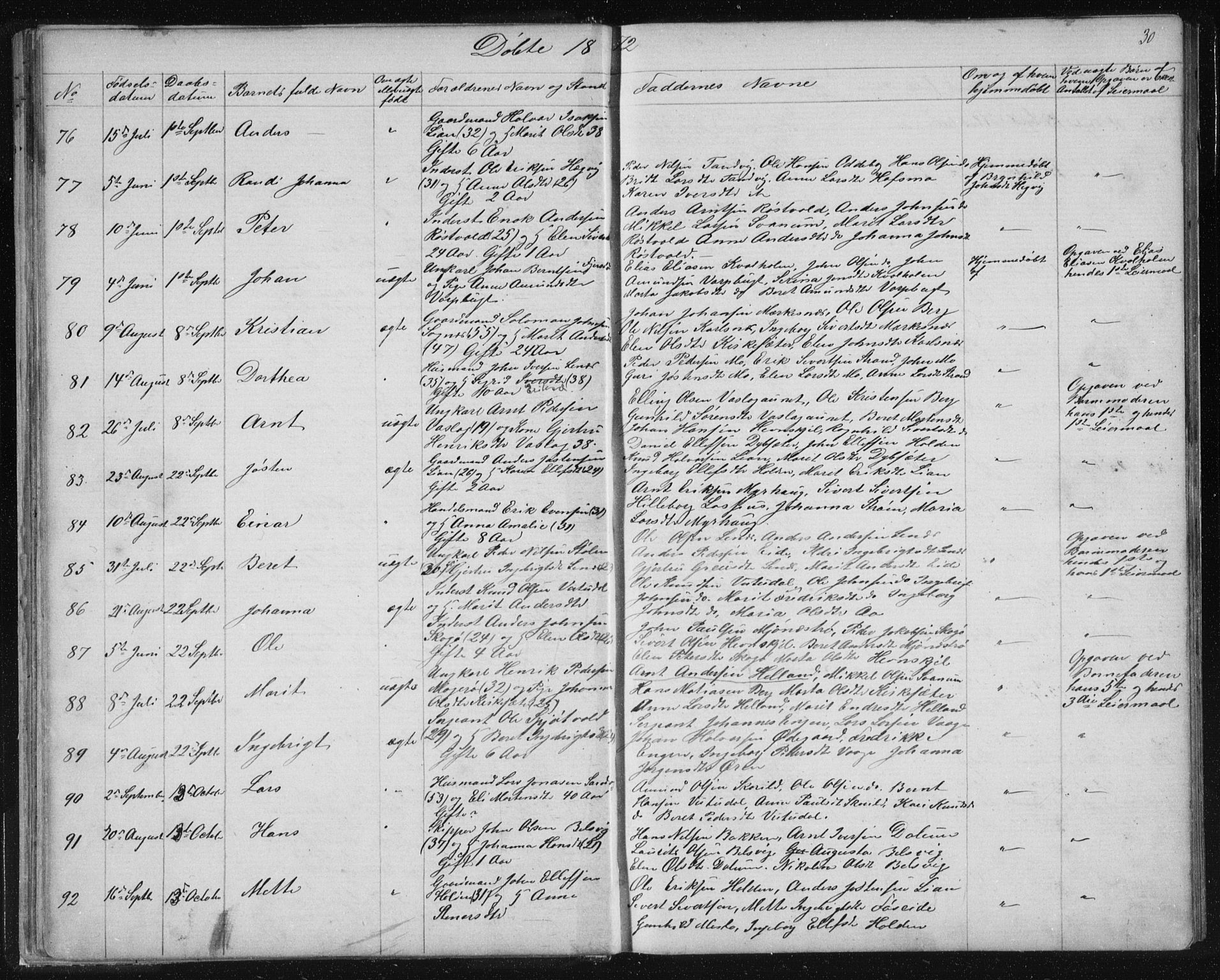 Ministerialprotokoller, klokkerbøker og fødselsregistre - Sør-Trøndelag, SAT/A-1456/630/L0503: Klokkerbok nr. 630C01, 1869-1878, s. 30