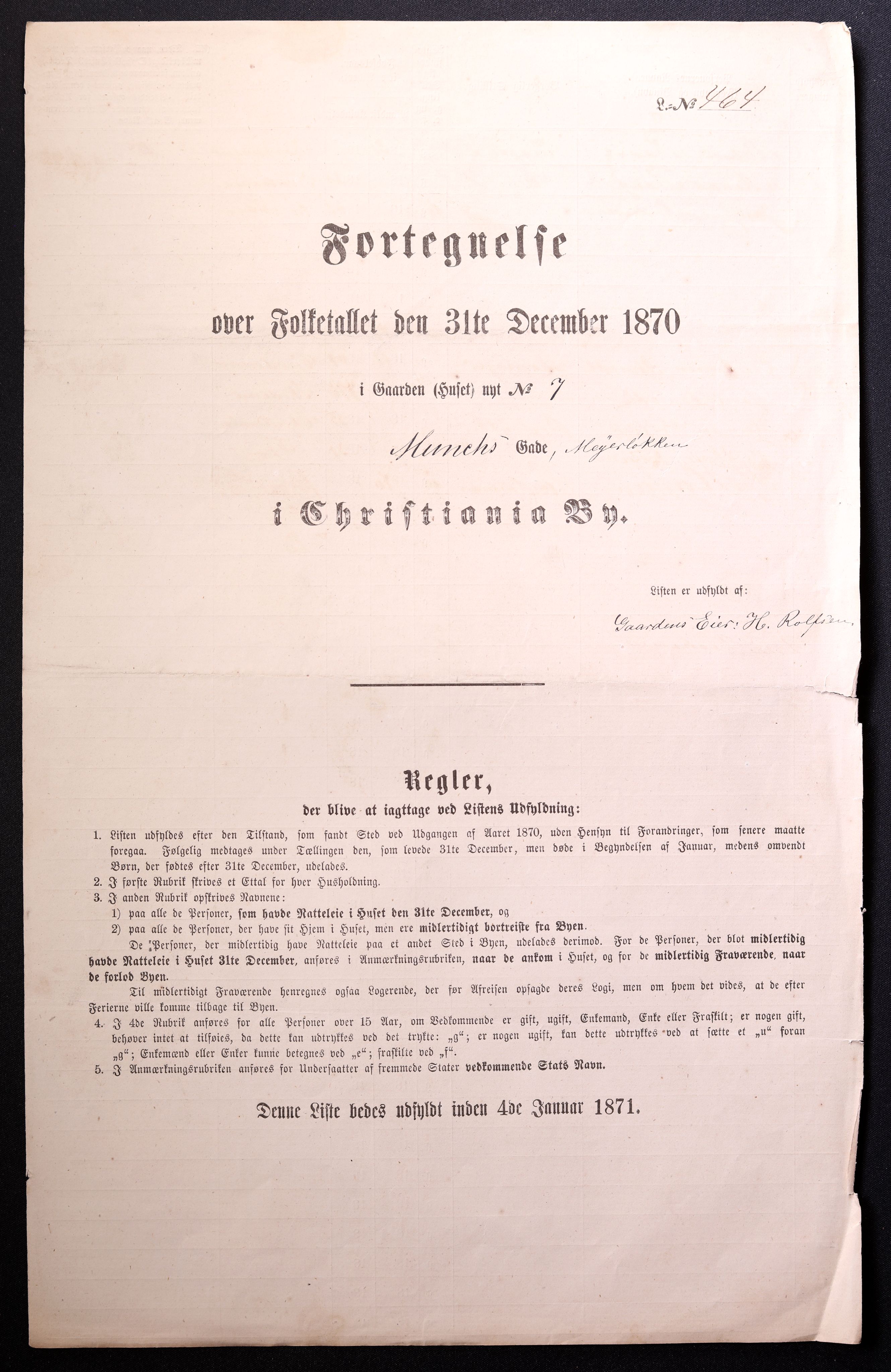 RA, Folketelling 1870 for 0301 Kristiania kjøpstad, 1870, s. 2273