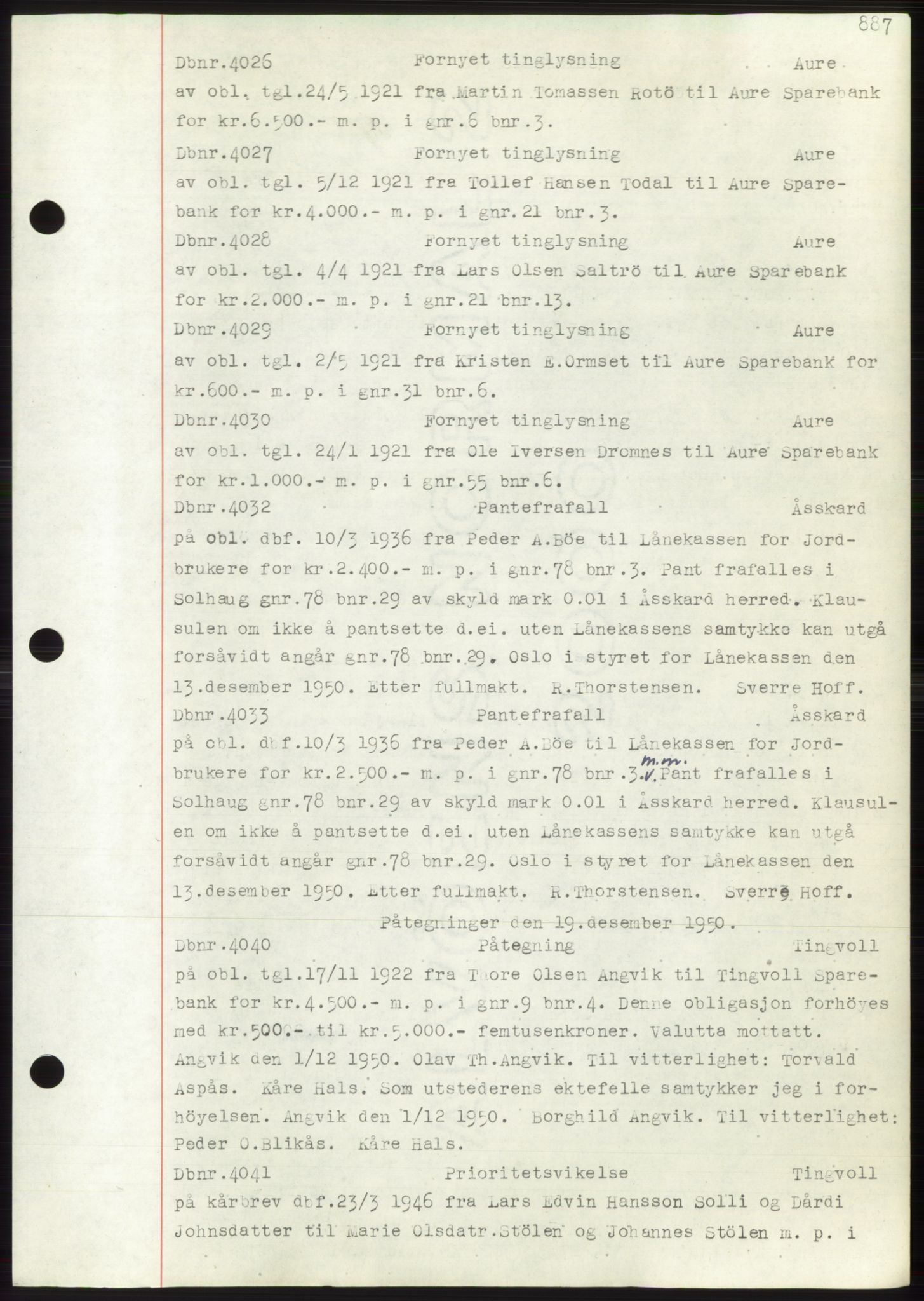 Nordmøre sorenskriveri, SAT/A-4132/1/2/2Ca: Pantebok nr. C82b, 1946-1951, Dagboknr: 4026/1950