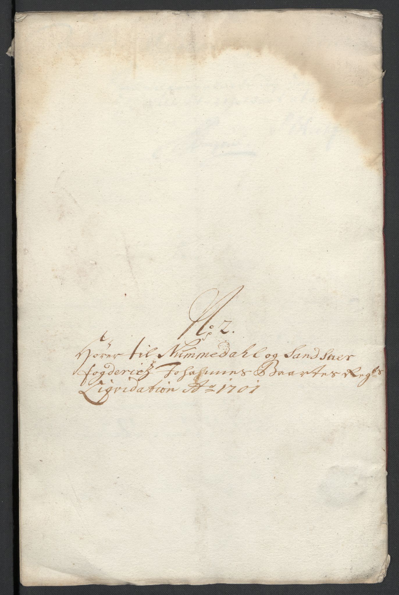 Rentekammeret inntil 1814, Reviderte regnskaper, Fogderegnskap, RA/EA-4092/R24/L1579: Fogderegnskap Numedal og Sandsvær, 1701, s. 121