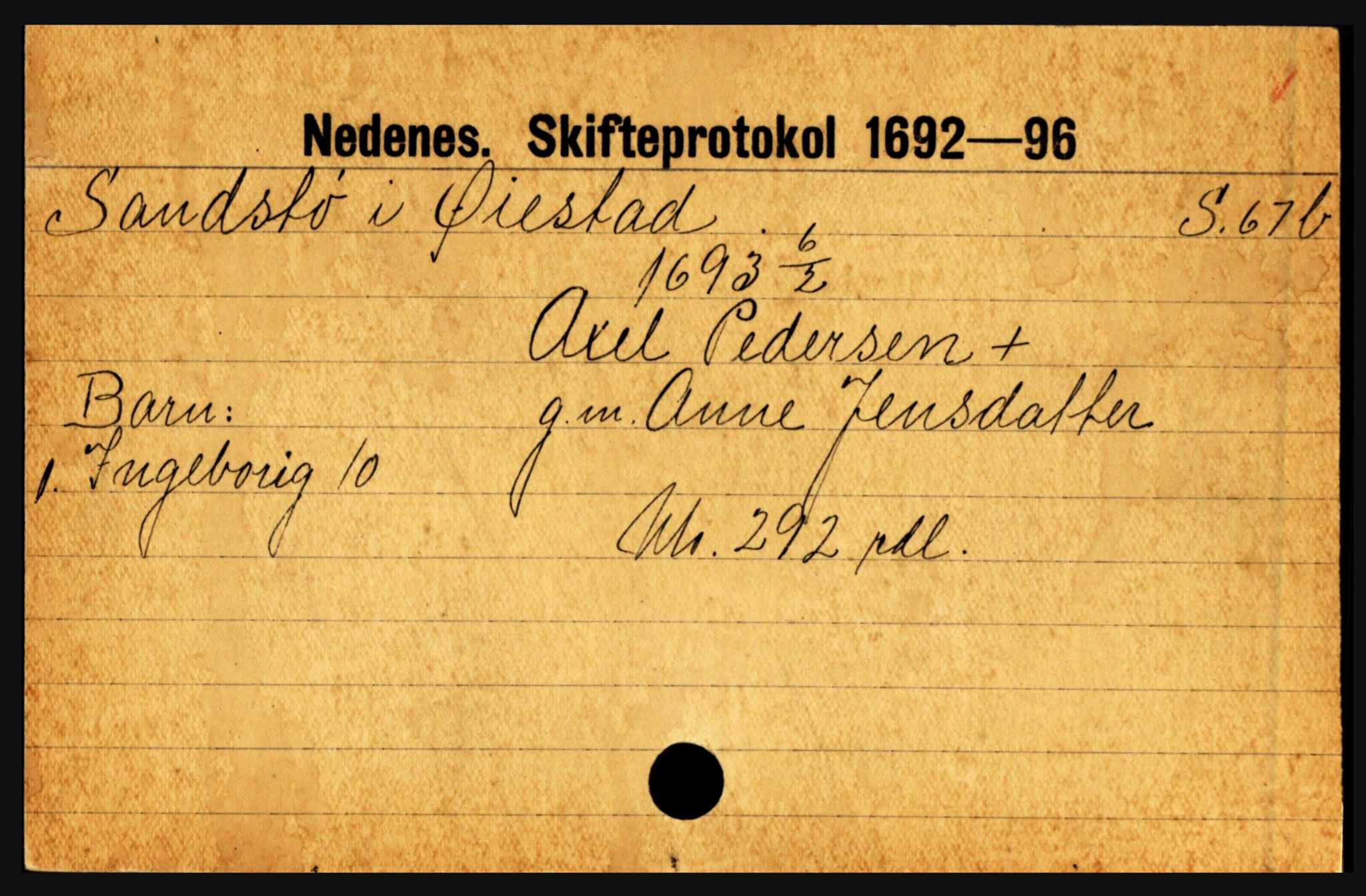 Nedenes sorenskriveri før 1824, AV/SAK-1221-0007/H, s. 25423