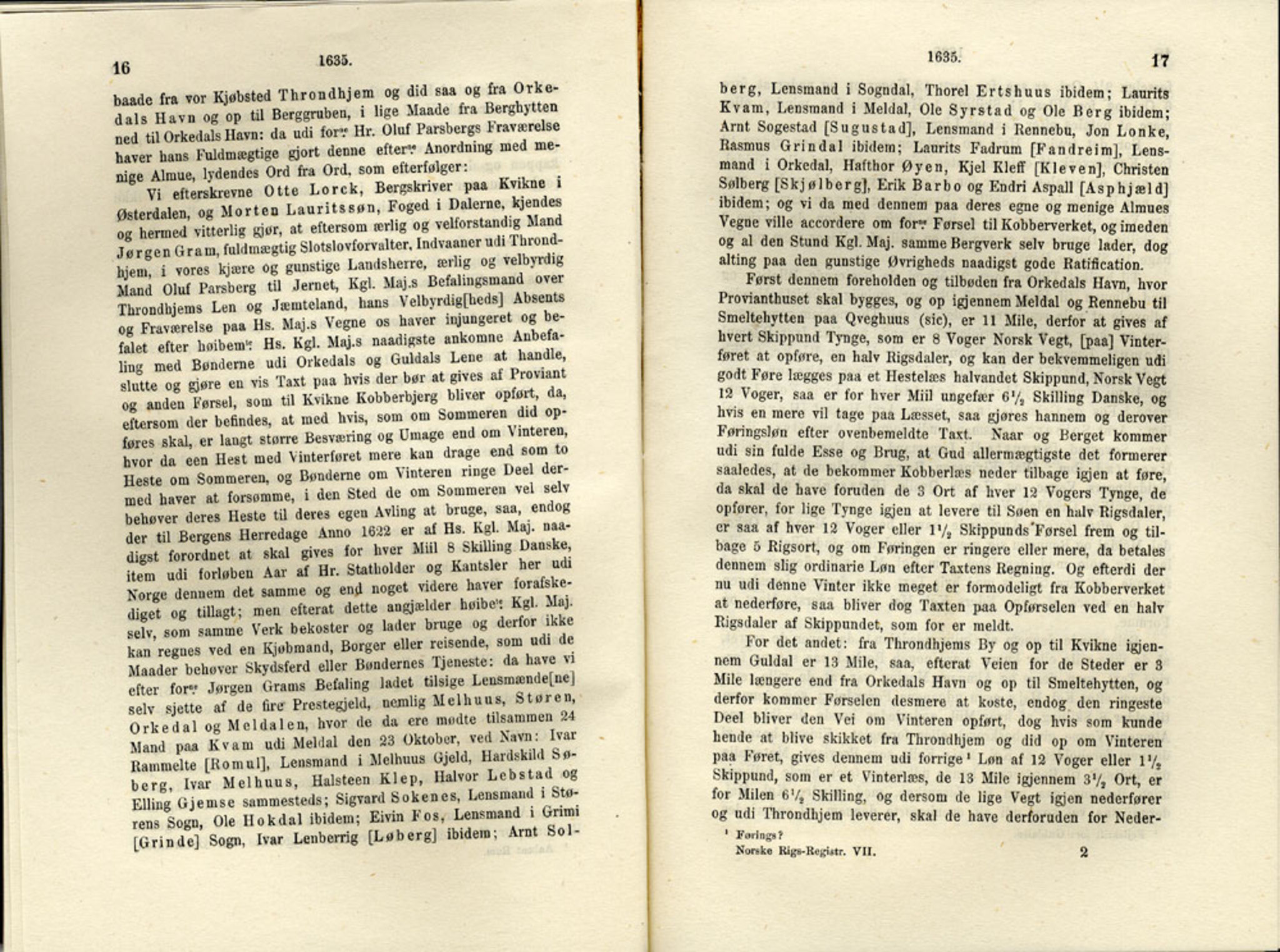 Publikasjoner utgitt av Det Norske Historiske Kildeskriftfond, PUBL/-/-/-: Norske Rigs-Registranter, bind 7, 1635-1640, s. 16-17