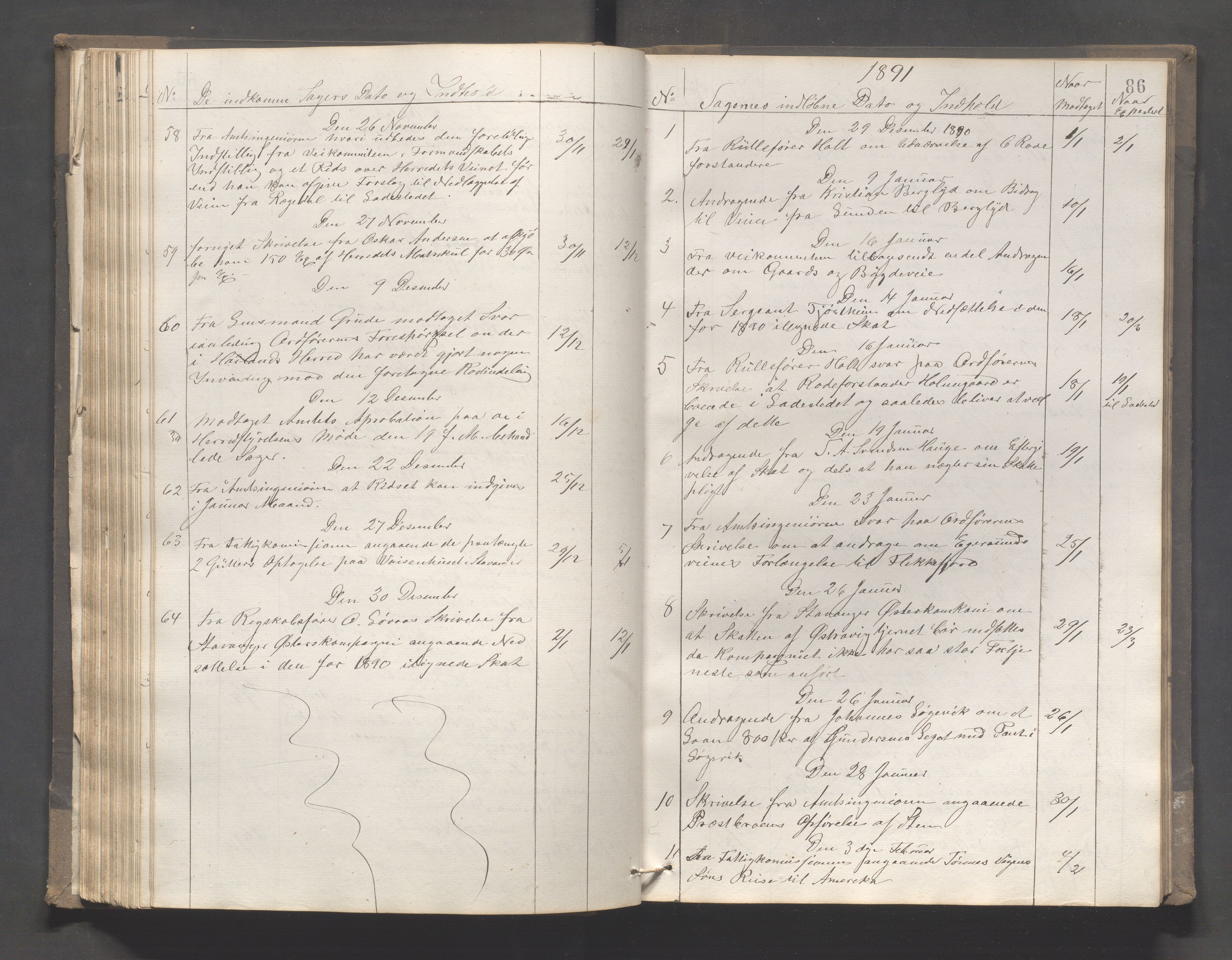 Sokndal kommune - Formannskapet/Sentraladministrasjonen, IKAR/K-101099/C/Ca/L0002: Journal, 1873-1904, s. 86