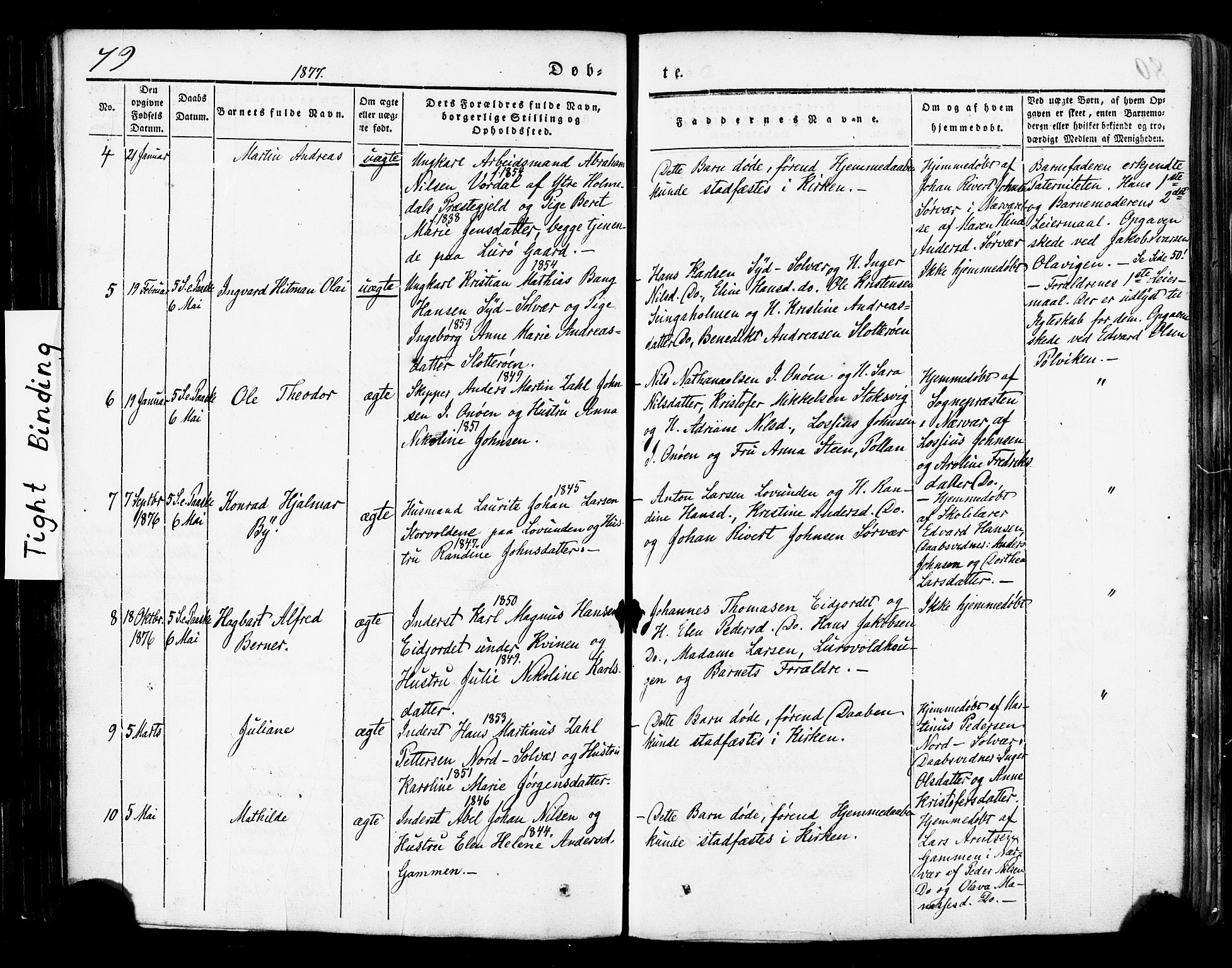 Ministerialprotokoller, klokkerbøker og fødselsregistre - Nordland, AV/SAT-A-1459/839/L0567: Ministerialbok nr. 839A04, 1863-1879, s. 79