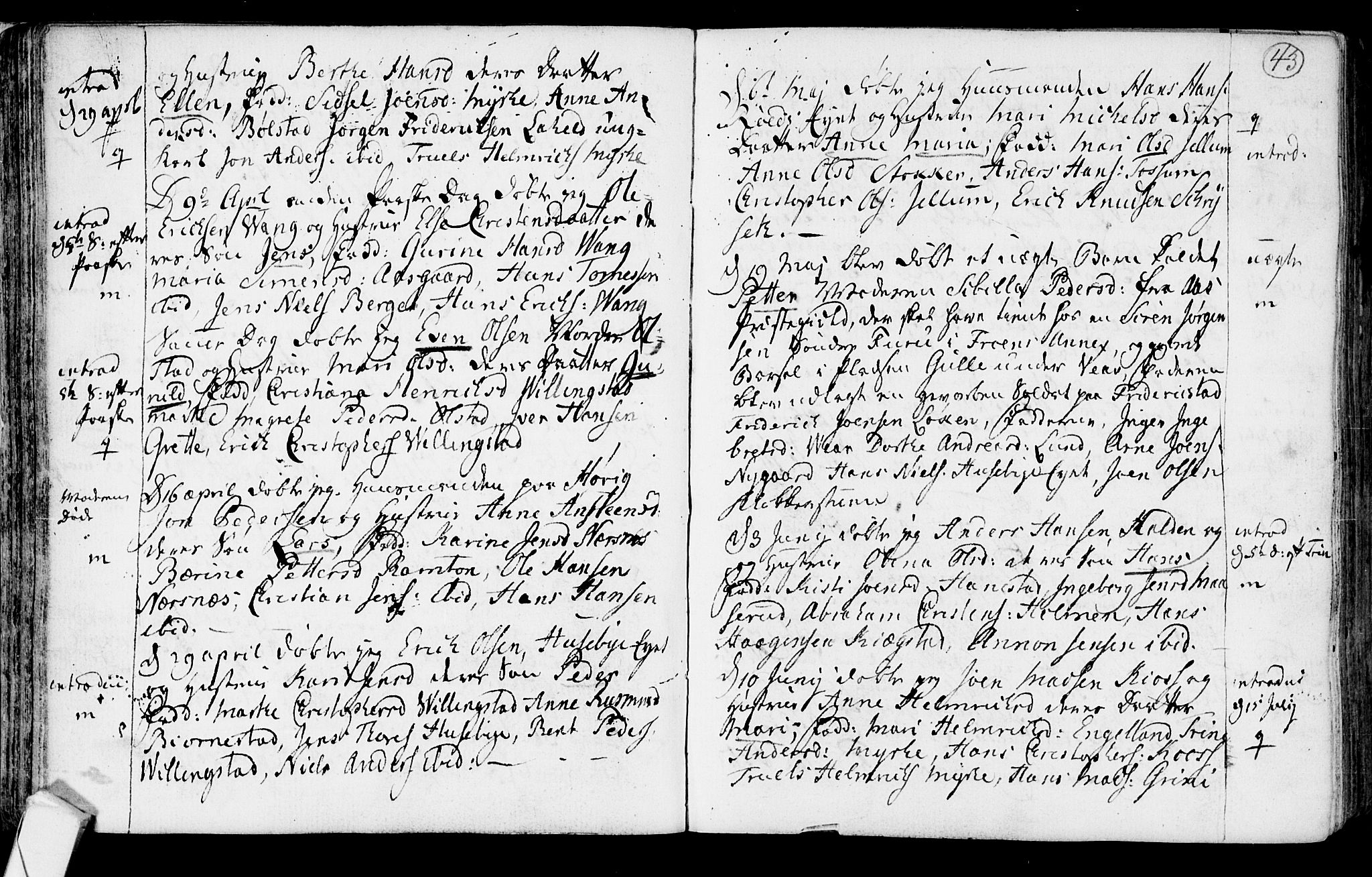 Røyken kirkebøker, AV/SAKO-A-241/F/Fa/L0003: Ministerialbok nr. 3, 1782-1813, s. 43