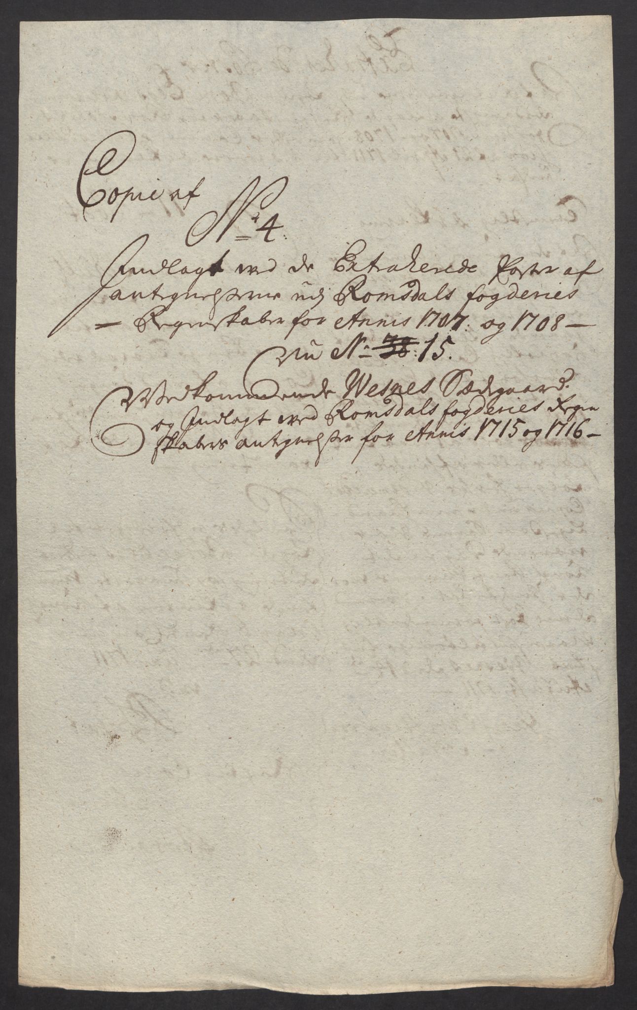 Rentekammeret inntil 1814, Reviderte regnskaper, Fogderegnskap, AV/RA-EA-4092/R55/L3663: Fogderegnskap Romsdal, 1715-1716, s. 590